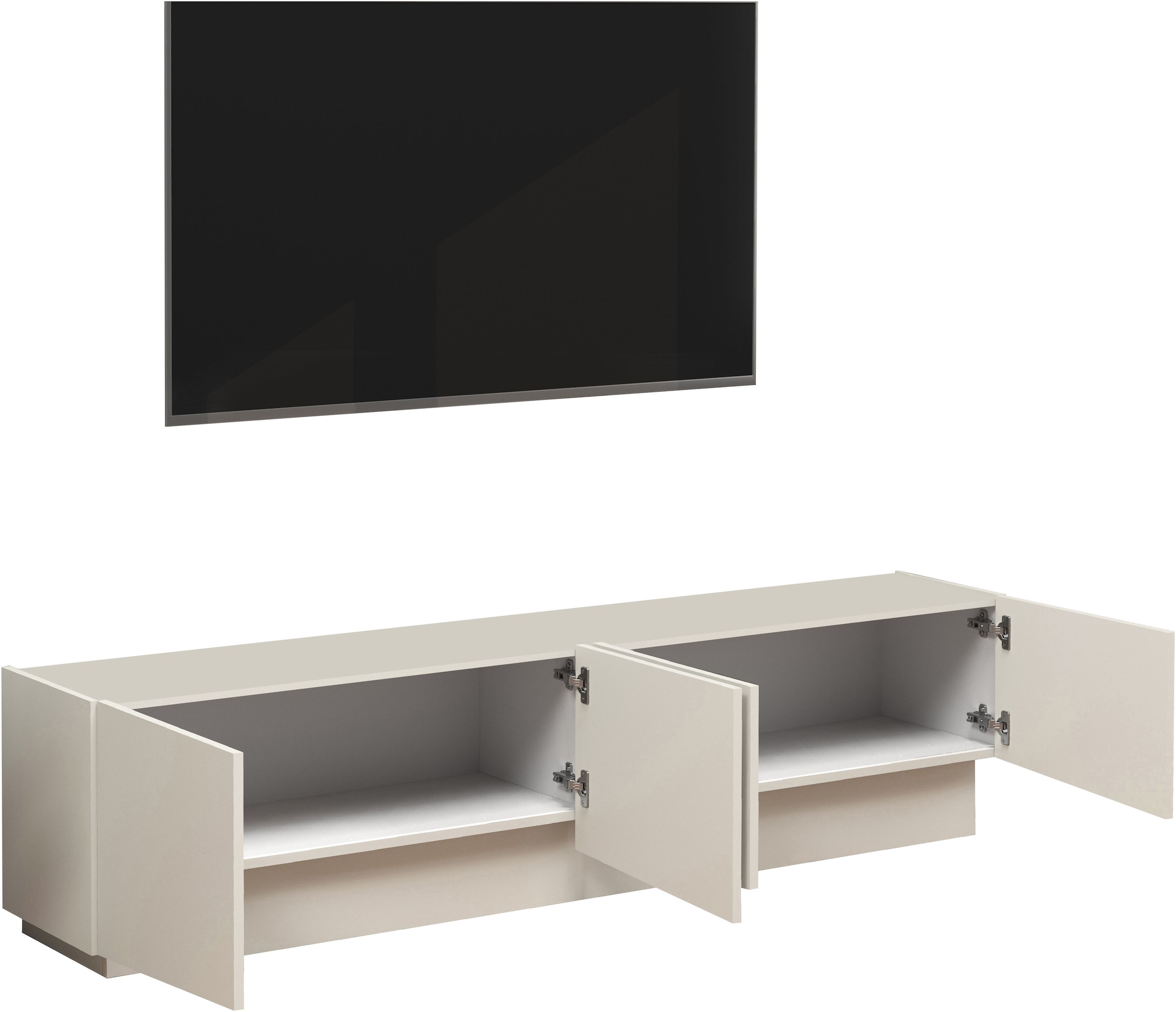 INOSIGN Lowboard »VELA, Lowboard, Breite 180 cm, Design mit schrägen Türen« 1 Stk. tlg. Made in Italy, Maße-B/T/H: 180x35x45, Lowboard, TV-Board, TV-Kommode