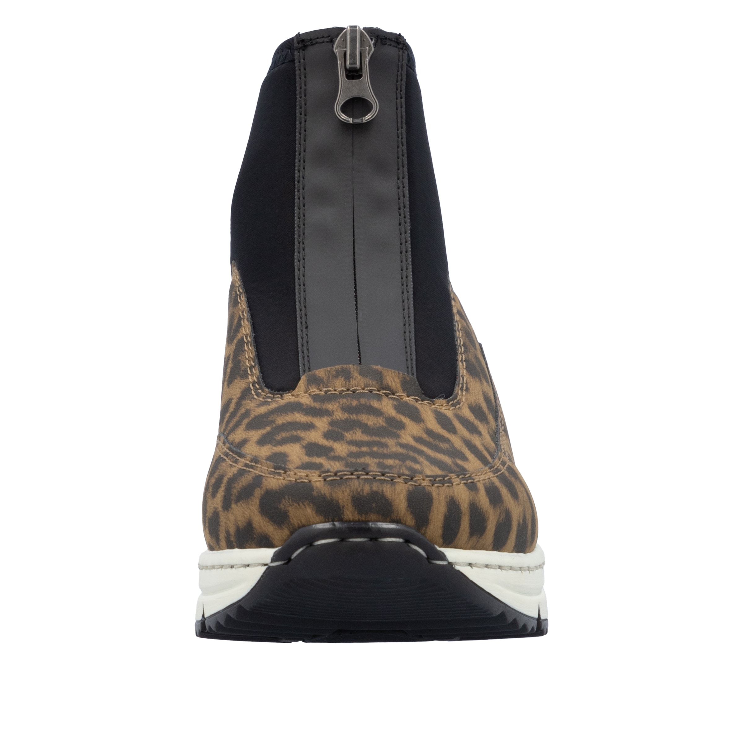 Rieker Schlupfboots, Stiefelette, High Top Sneaker mit Reißverschluss auf der Vorderseite