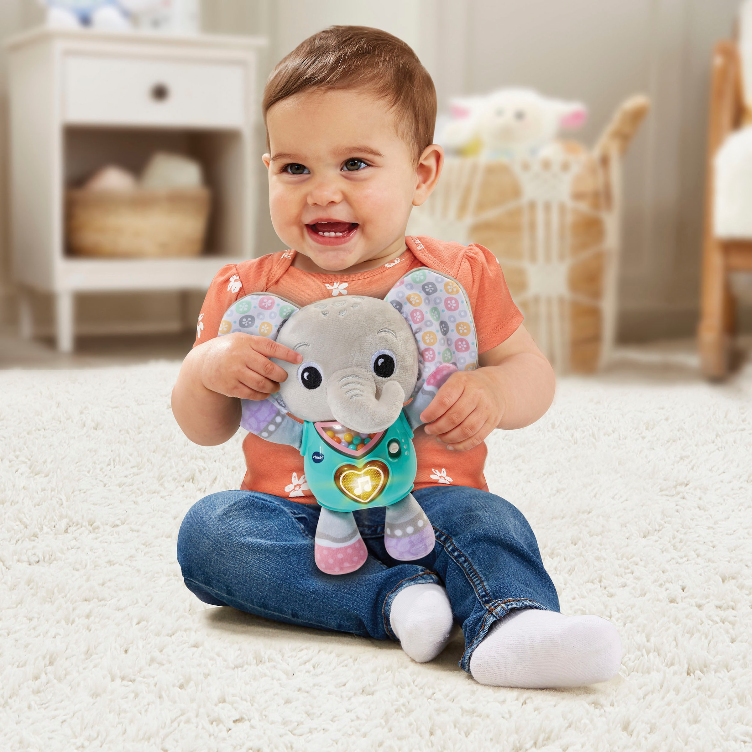 Vtech® Kuscheltier »Vtech Baby, Melodienelefant«, mit Licht- und Soundeffekten