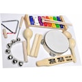 Clifton Percussion-Set »9 teiliges Kinder Percussion Set mit CD«, (Set, 9 tlg.)