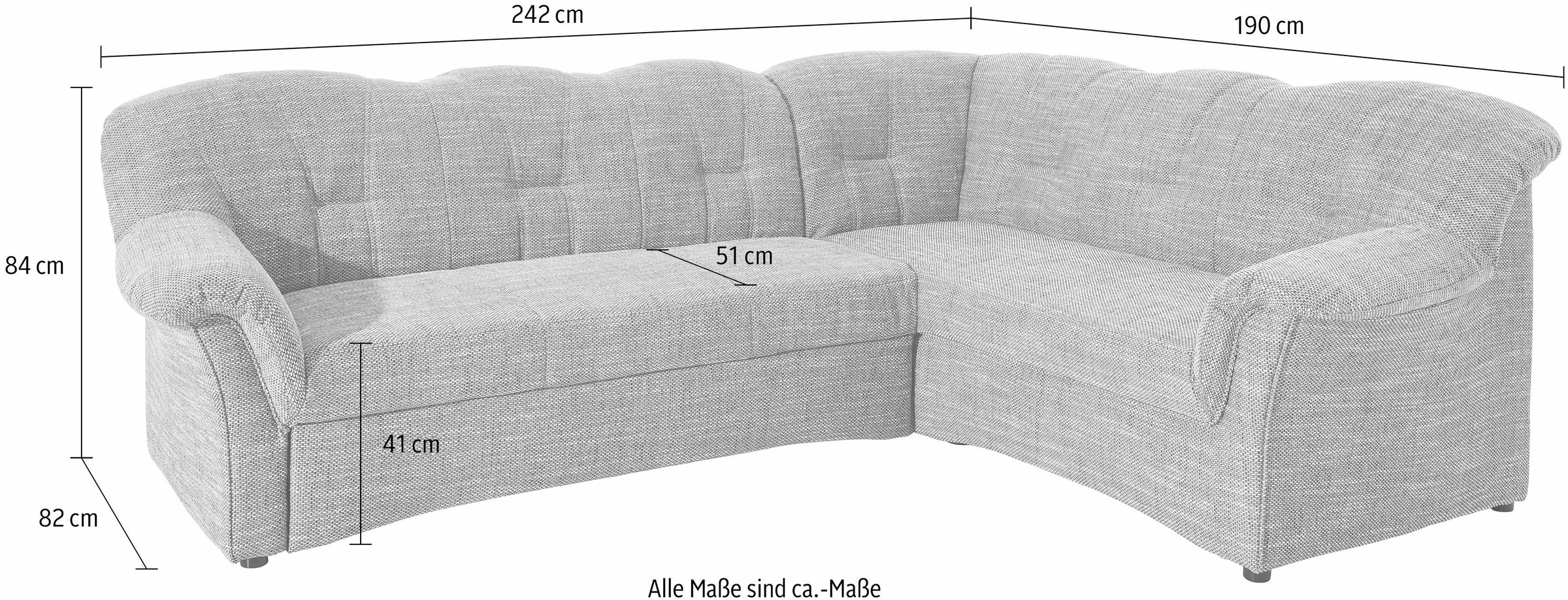 DOMO collection Ecksofa »Papenburg Top«, wahlweise mit