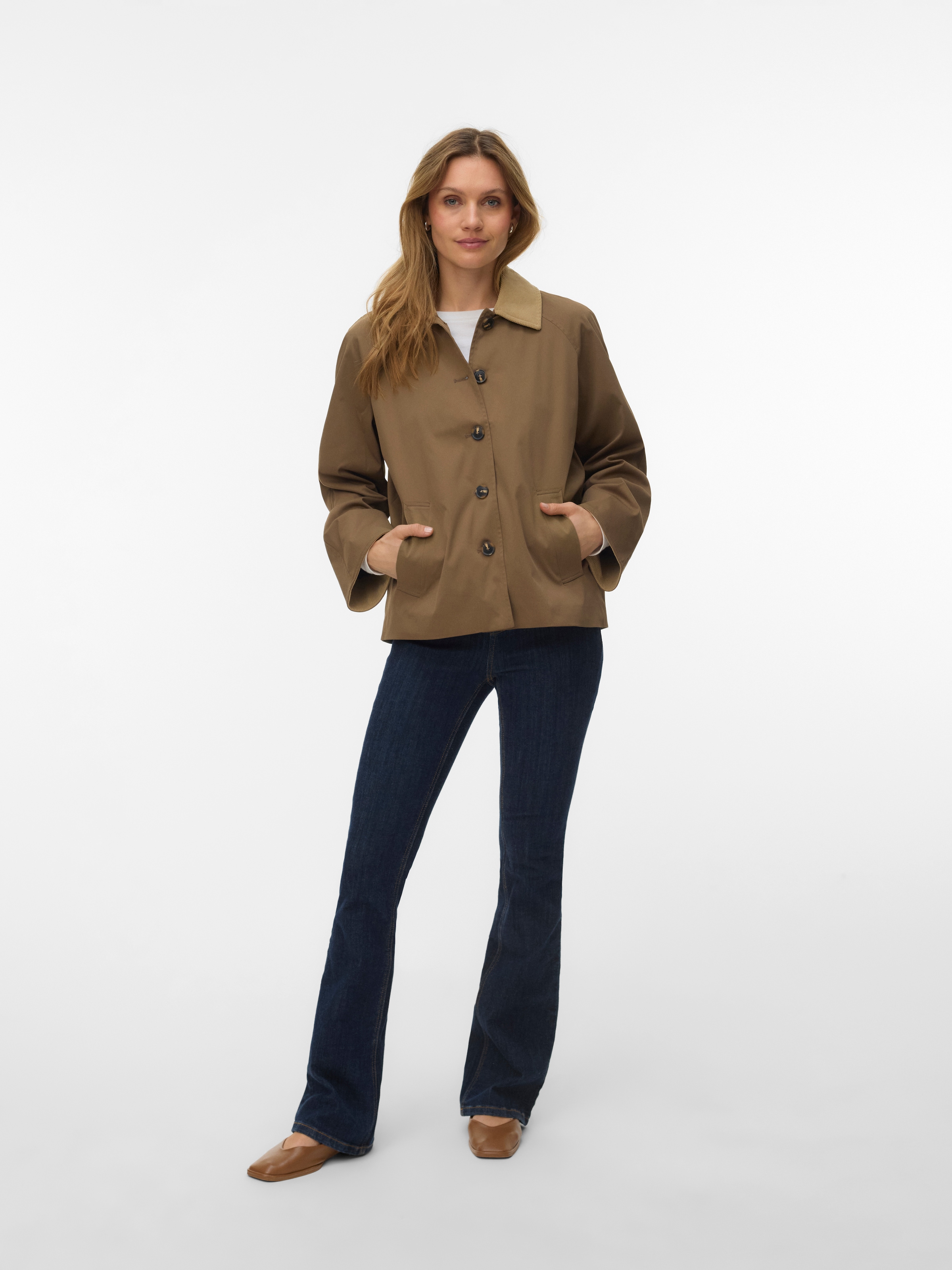 Vero Moda Langjacke »VMCHELSEAFIA SHORT JACKET BOO« mit Kontrastdetails