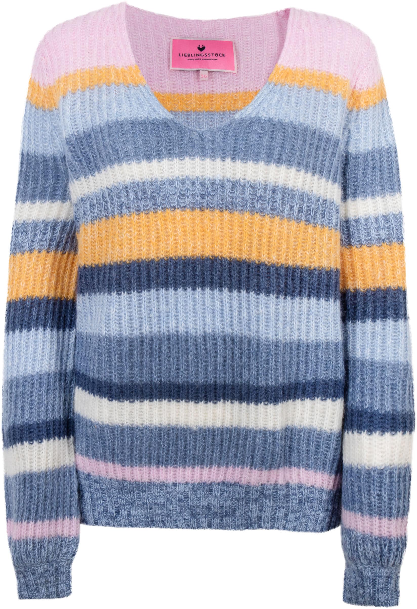 Lieblingsstück V-Ausschnitt-Pullover »BeeleL«, mit Wollanteil und Alpaka