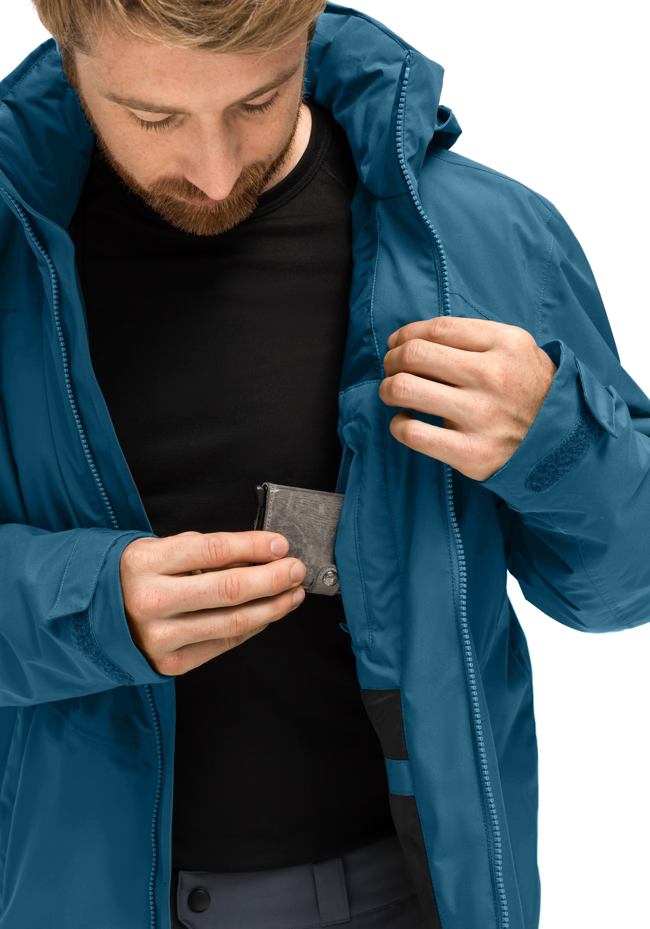 Maier Sports Outdoorjacke »Metor Therm Rec M«, Herren Regenjacke, atmungsaktiv wasserdicht, wattierte Funktionsjacke