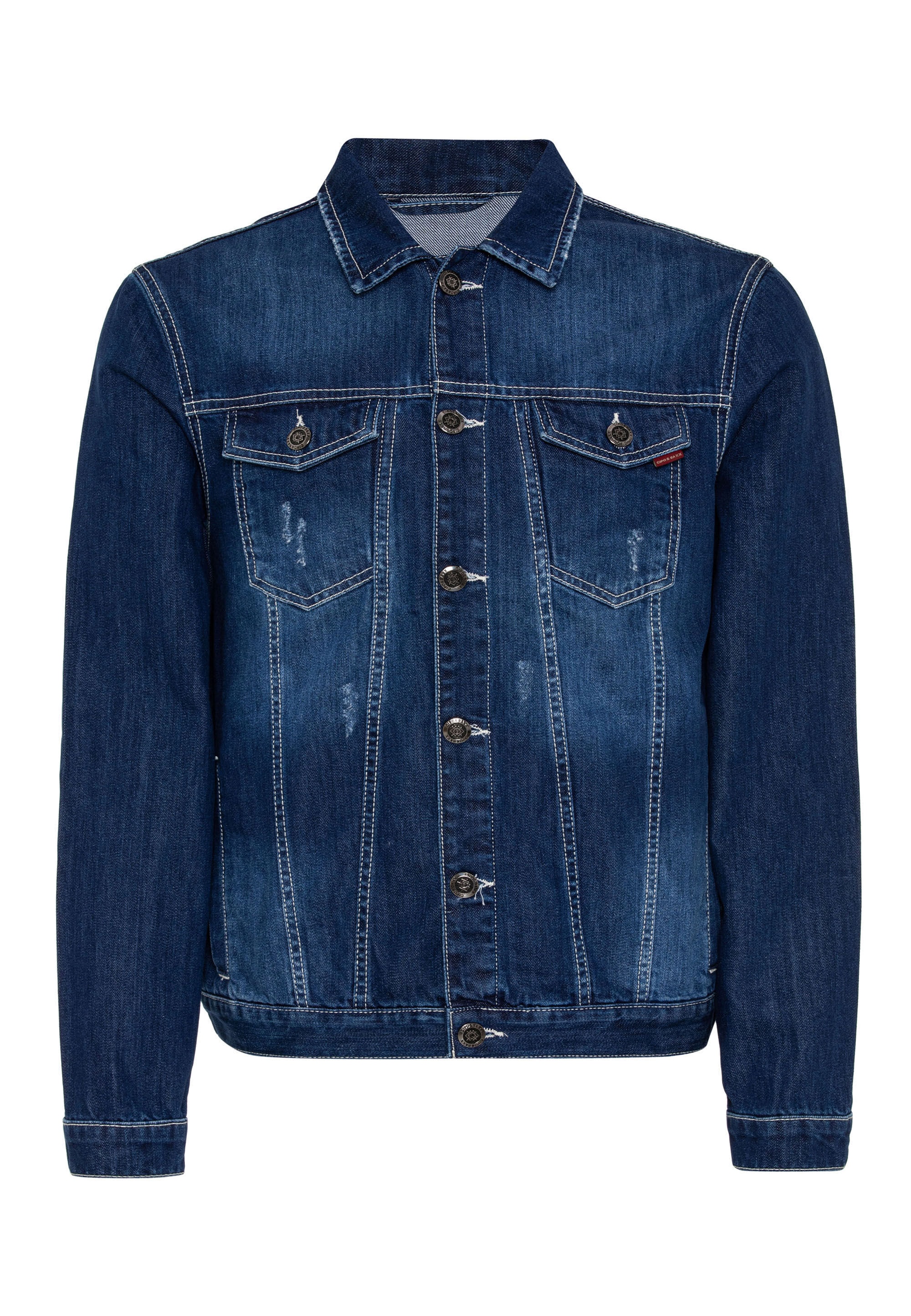 Cipo & Baxx Jeansjacke »Cipo & Baxx Jacke CJ289« ohne Kapuze mit Knopfleiste