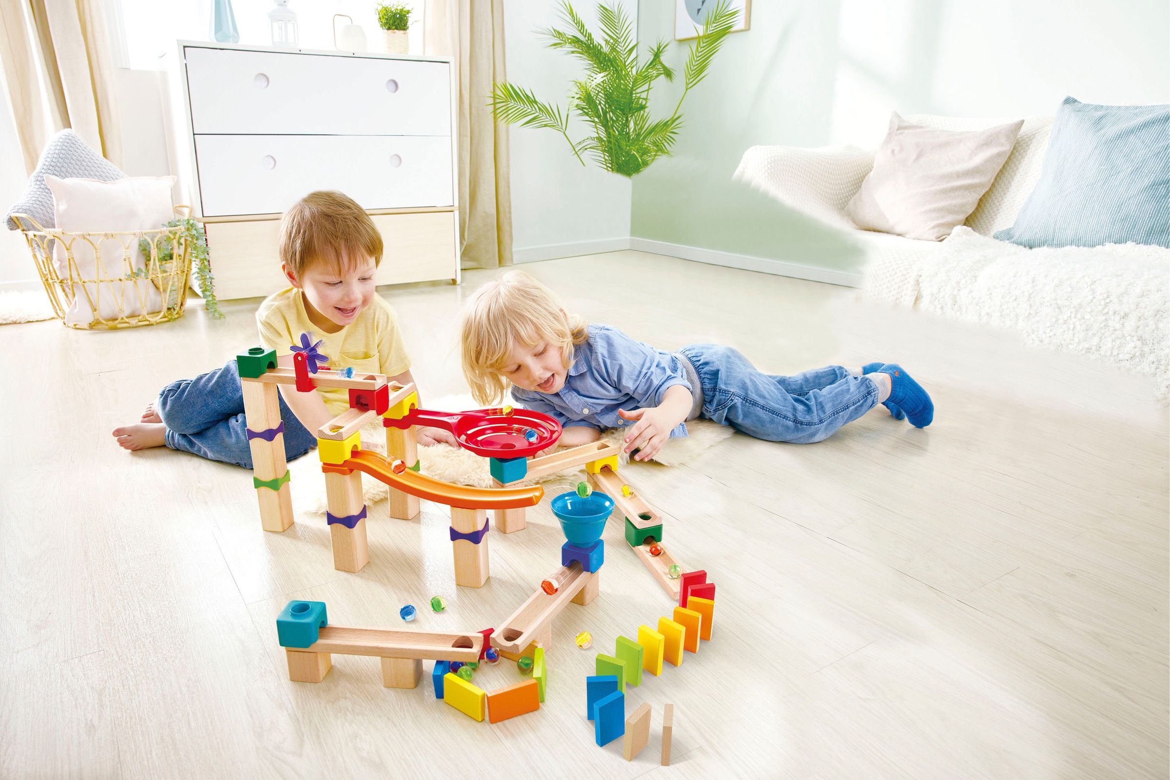 Hape Kugelbahn »Rasante Murmelbahn mit Domino«
