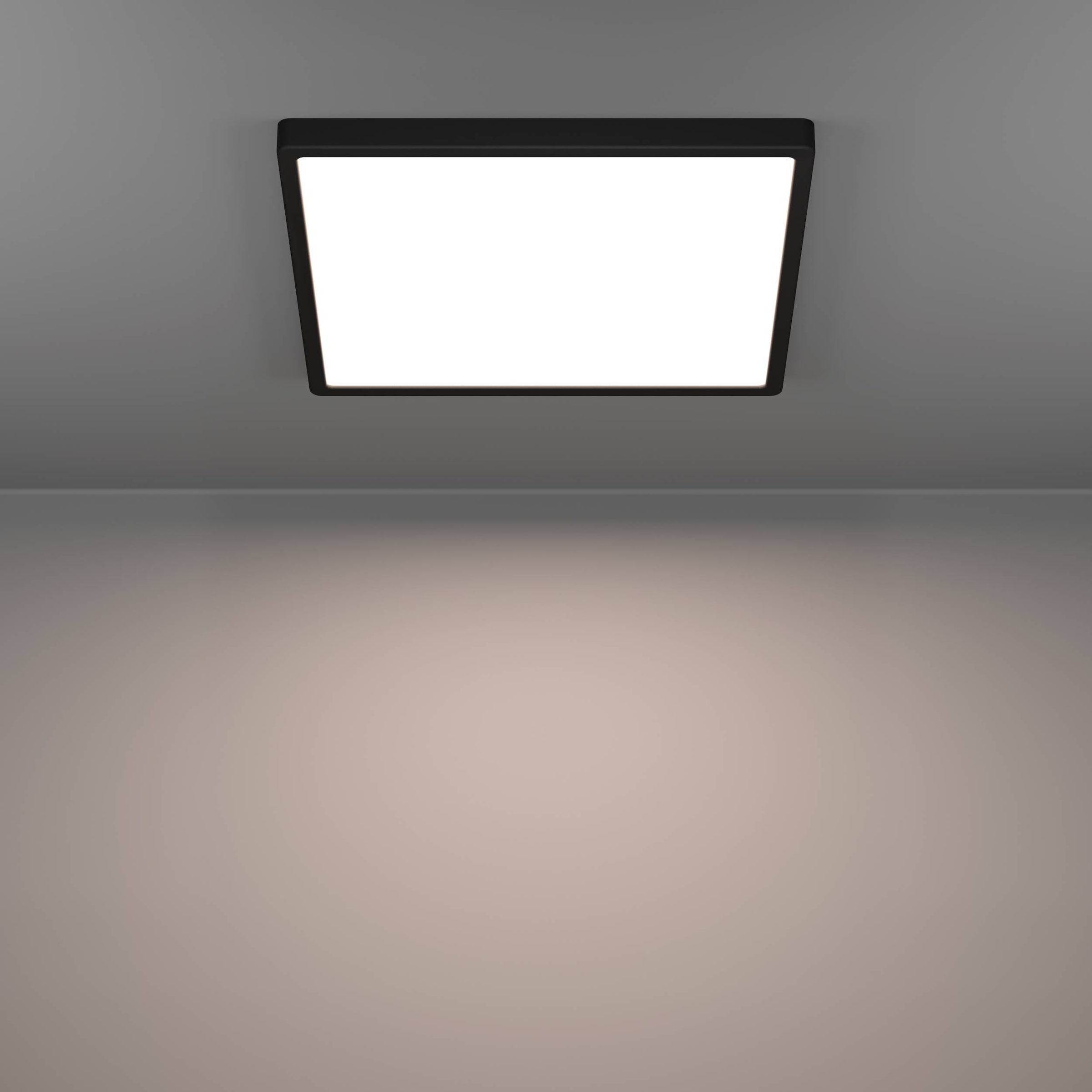 EGLO Aufbauleuchte »Fueva 6 Deckenleuchte, Aufbaulampe, Deckenbeleuchtung, Kunststoff« LED-Modul 1 Stk. Kaltweiß | Neutralweiß | Warmweiß Aufbauleuchte - L39 x B39 x H2,5 cm - schwarz - 17,5W inkl.