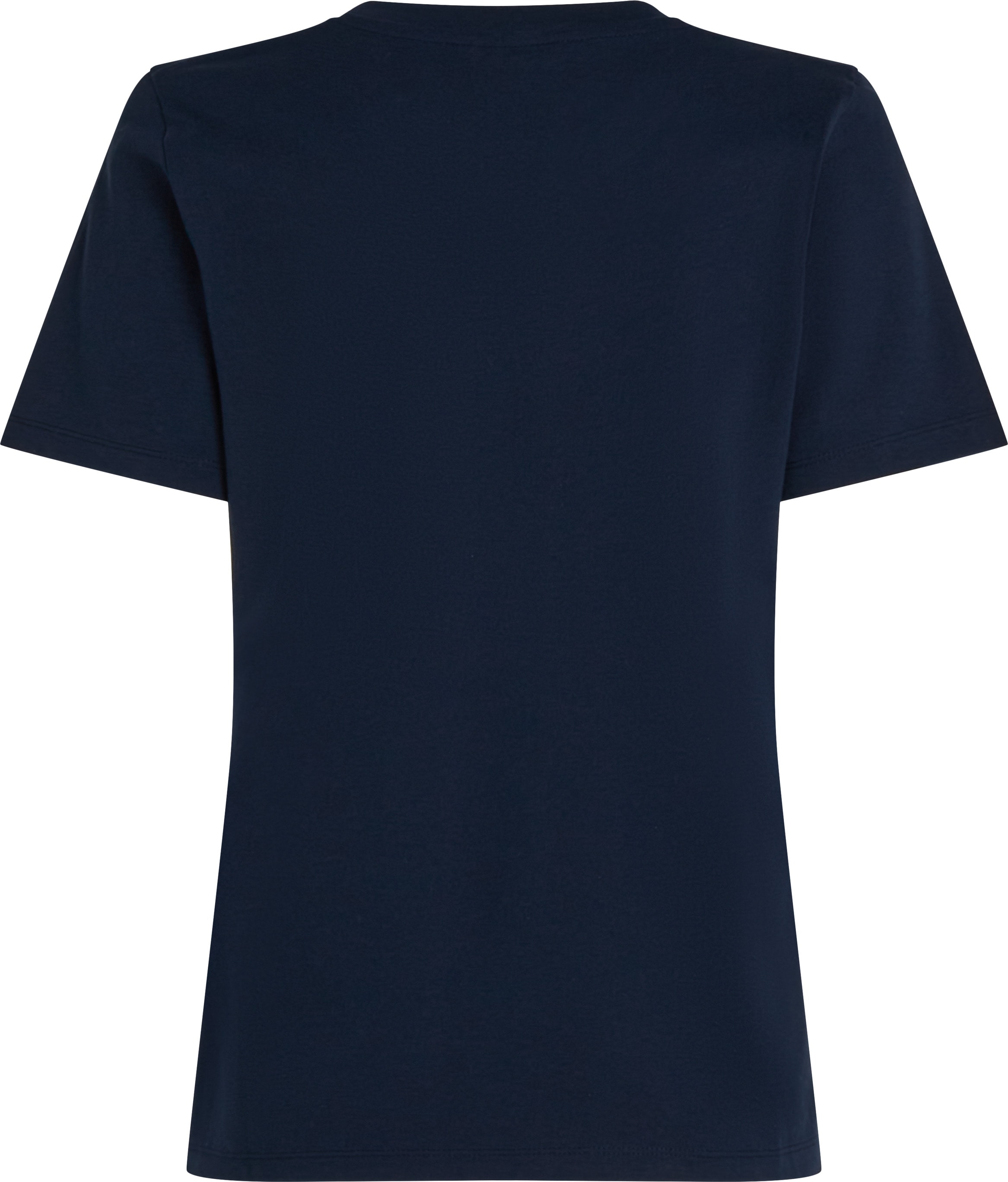 Tommy Hilfiger T-Shirt »REG CONTRAST FLAG SS TEE«, mit Logostickerei