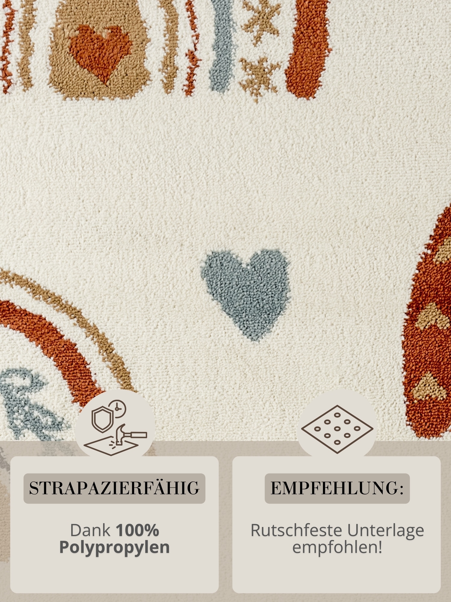 HANSE Home Kinderteppich »Bowie« rechteckig 10 mm Höhe Pflegeleicht, Weich, Kinderzimmer, Spielteppich, Spielunterlage