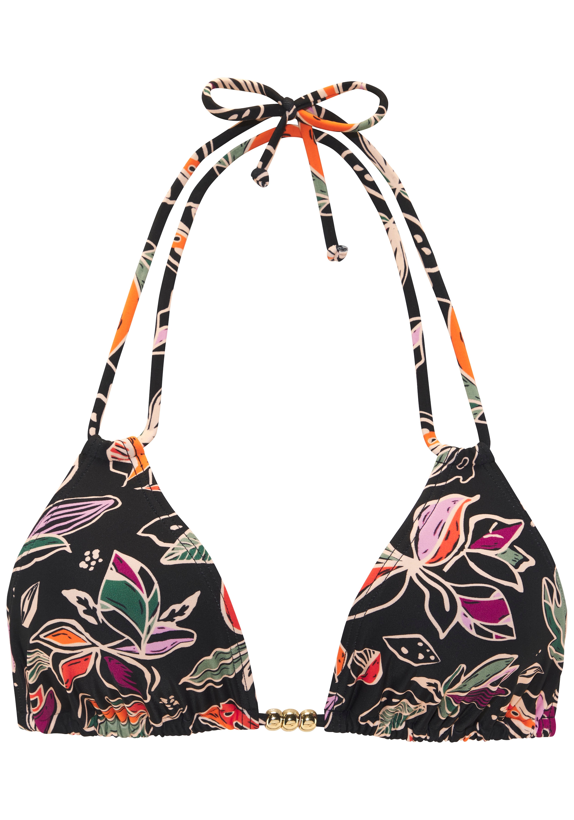 Buffalo Triangel-Bikini-Top »Whoopi« mit modernem Blätterdruck