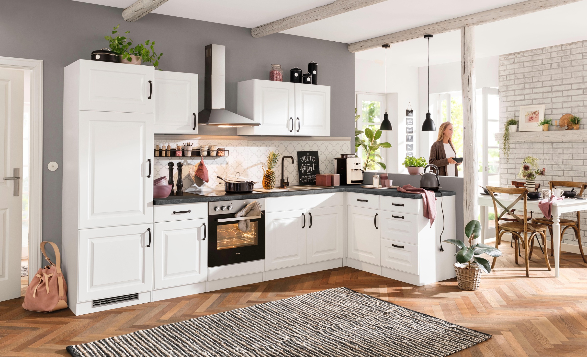 wiho Küchen Küchenzeile »Erla« mit E-Geräten, Breite 270 cm