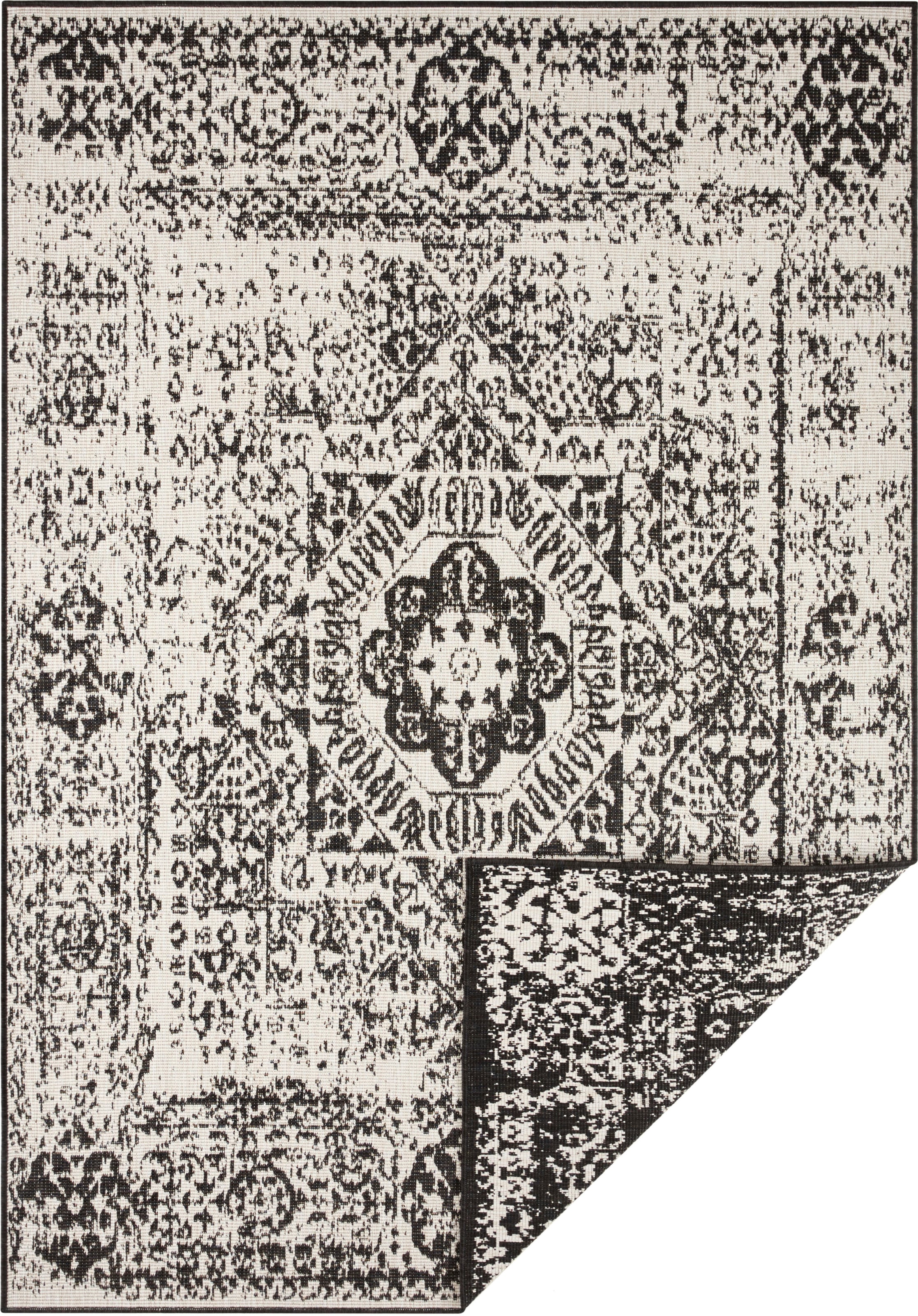 NORTHRUGS Teppich »Danao«, rechteckig, 5 mm Höhe, In-und Outdoor geeignet, Robust, Pflegeleicht, Flachgewebe, Wendbar