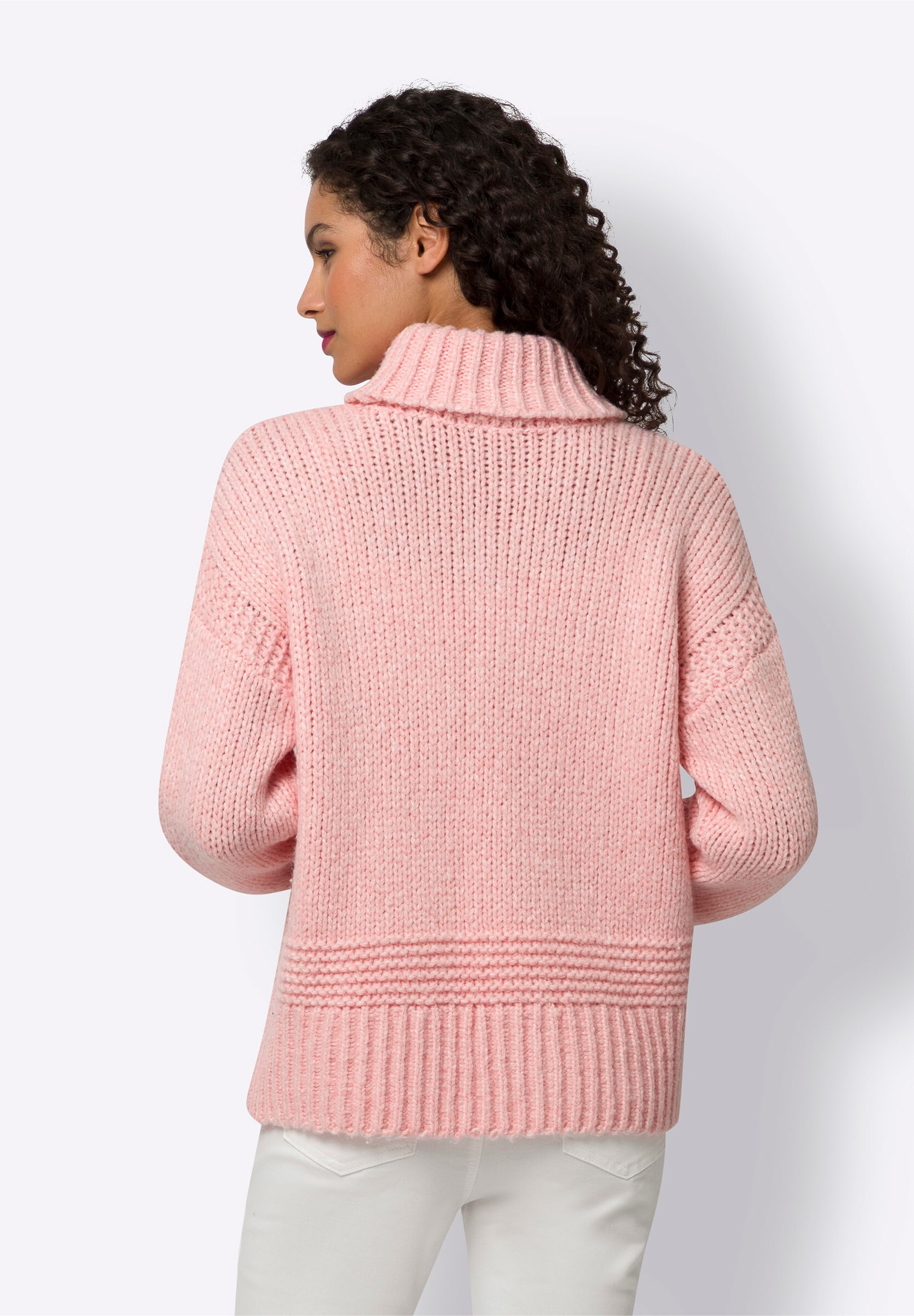 heine Strickpullover »Pullover Rollkragenpullover mit Strukturstrick«