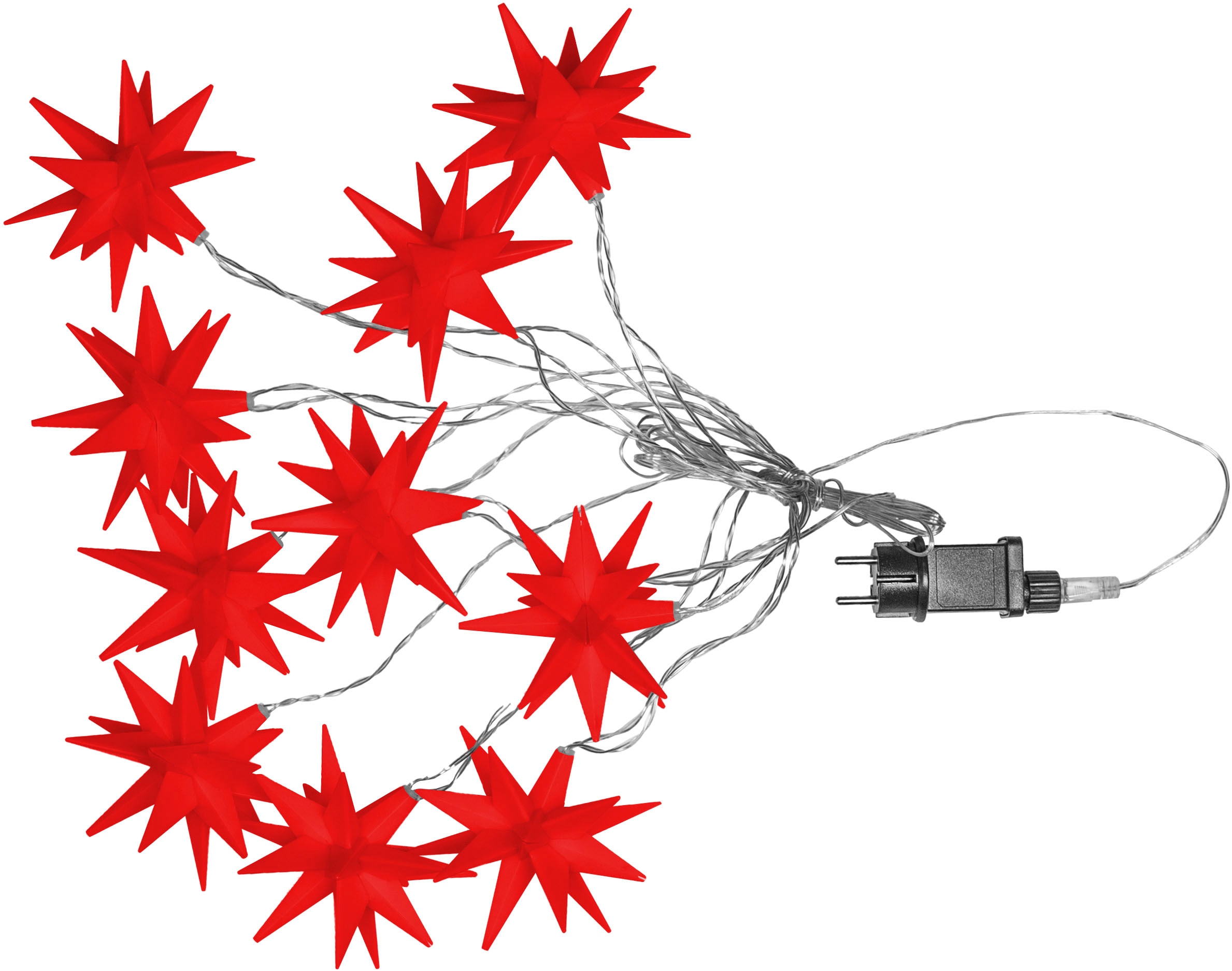 my home LED-Lichterkette »Elvya« 10 Stk.-flammig 3D 10er Sternenlichterkette