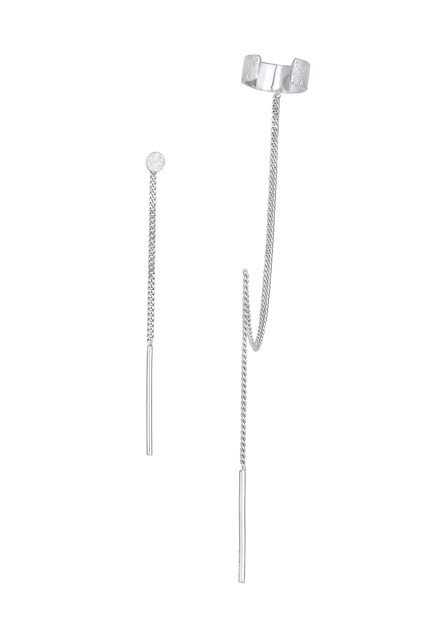 Elli Paar Ohrhänger »Ohrringe Set Earcuff Durchzieher Gehämmert 925 Silber«