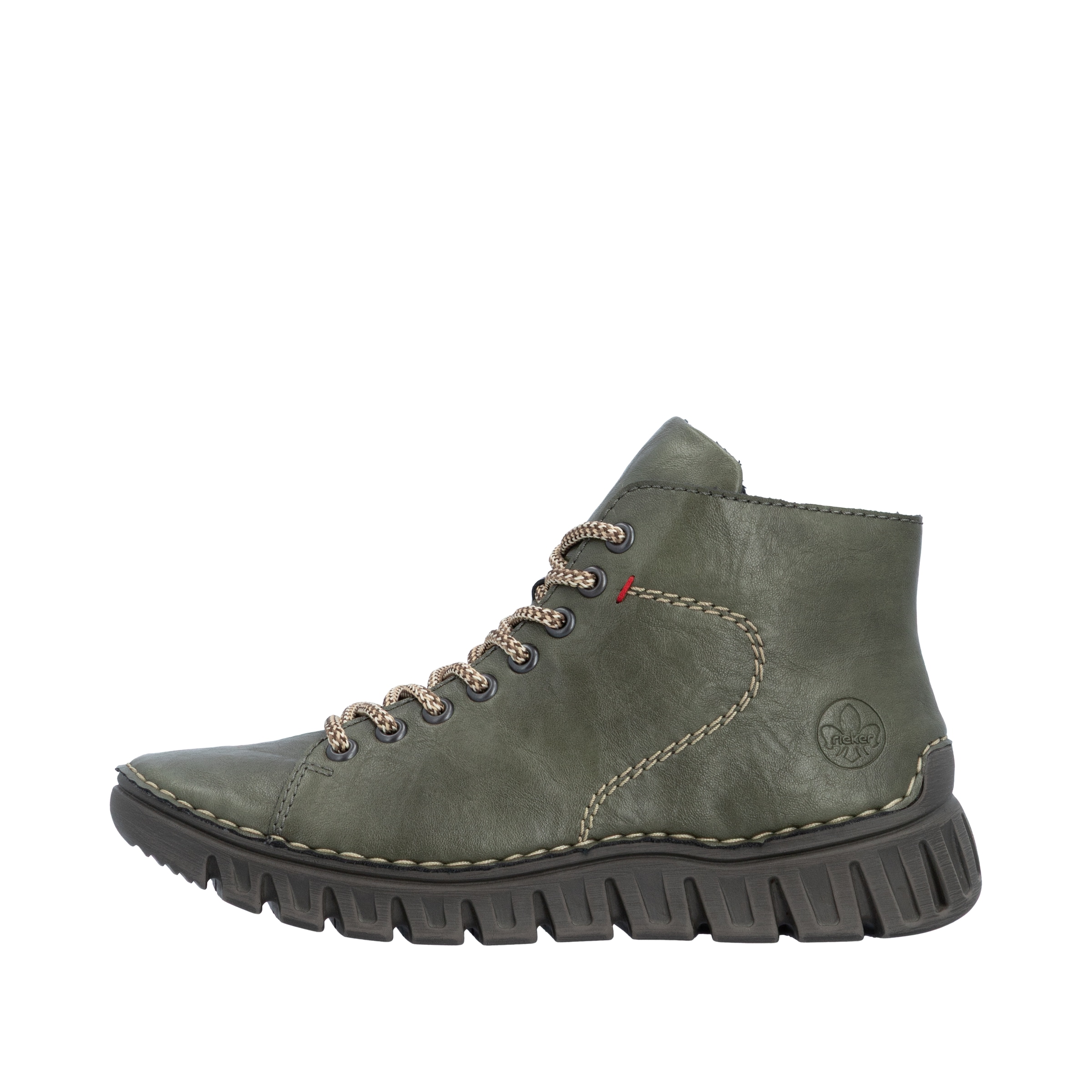 Rieker Schnürboots  Casual-Boots, Stiefelette, Plateauboots mit Kontrastnähten
