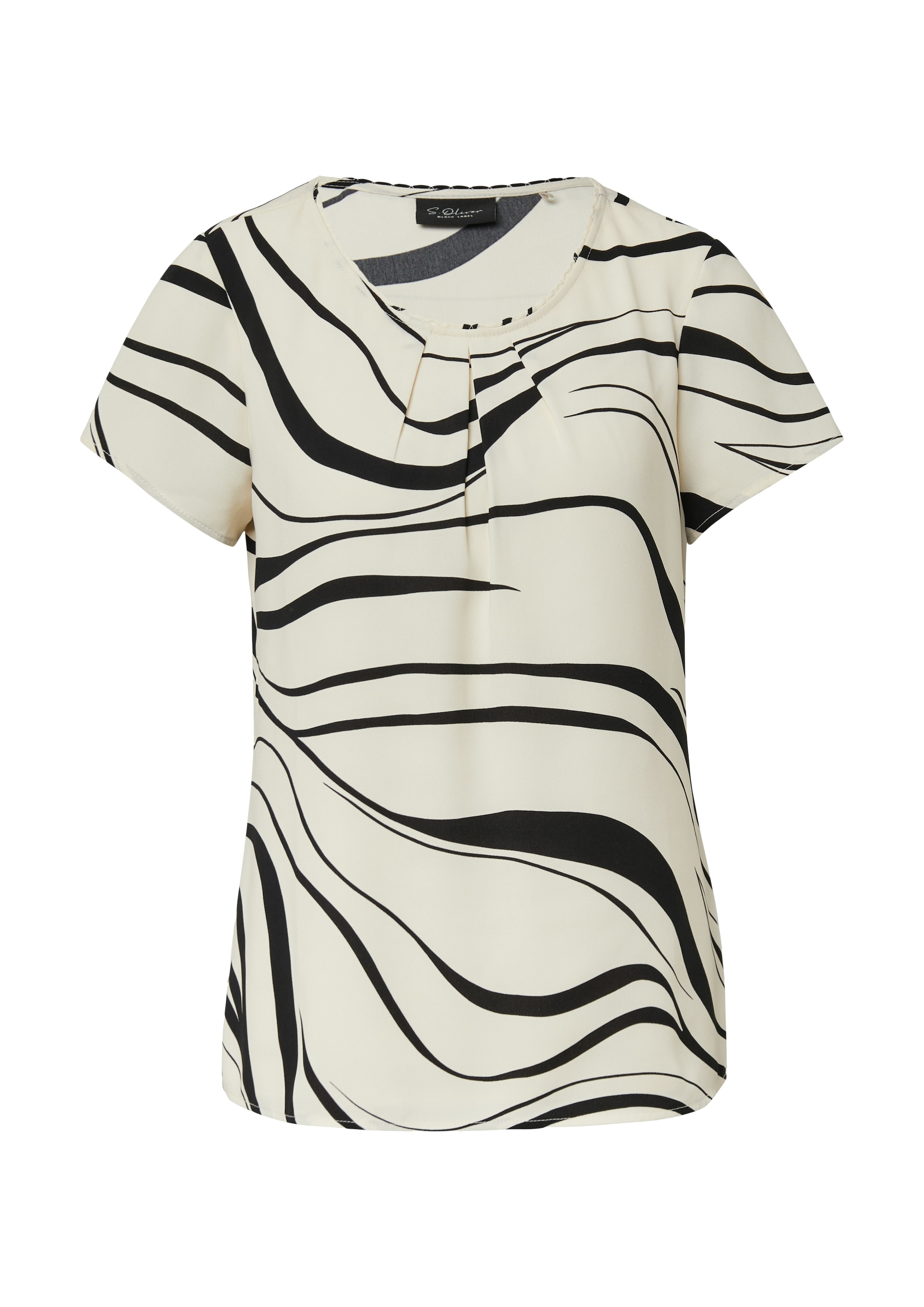 s.Oliver BLACK LABEL Kurzarmbluse, mit All-Over Print