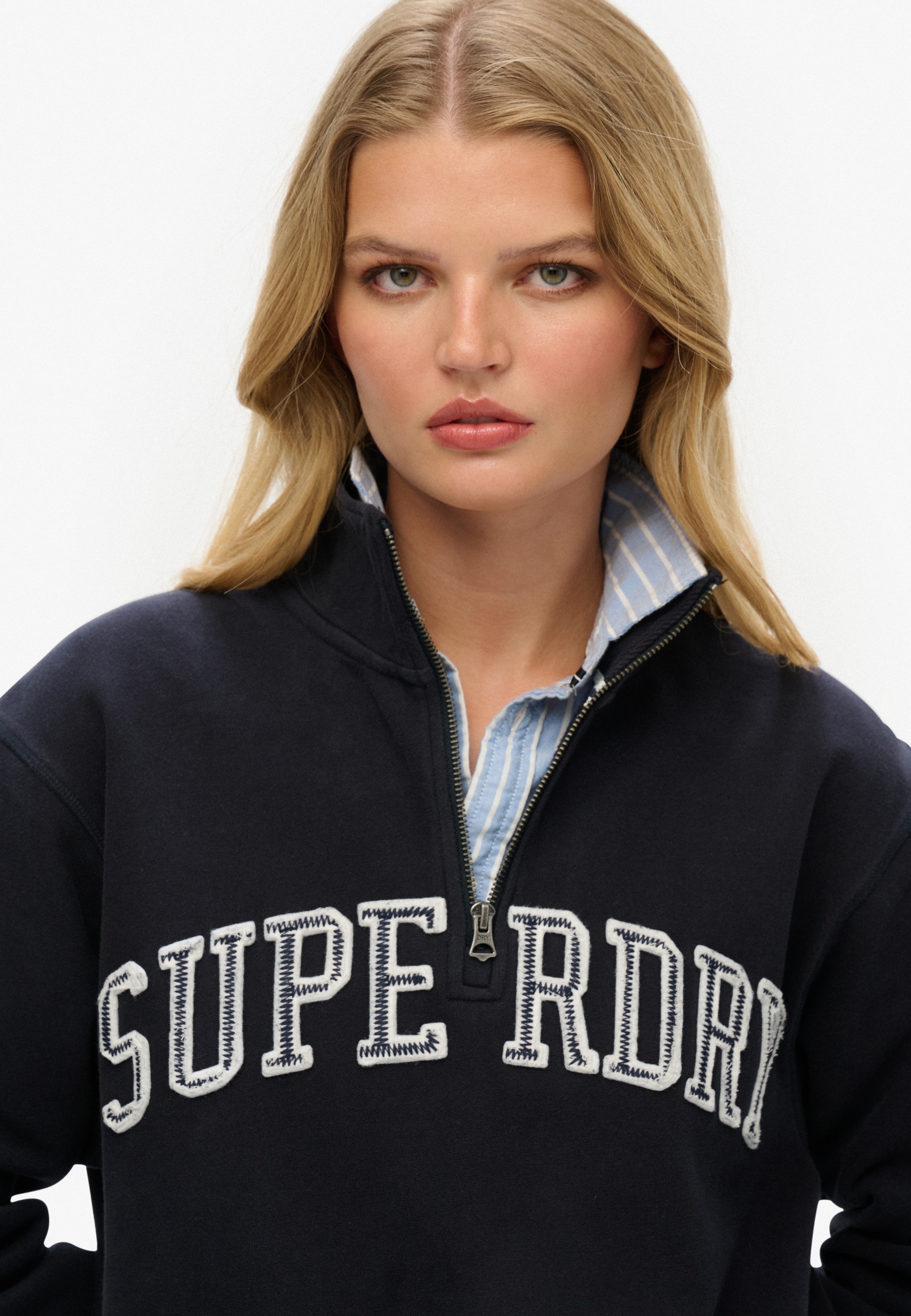 Superdry Sweatshirt »ATHLETIC ESS APPLIQUE HALF ZIP«
