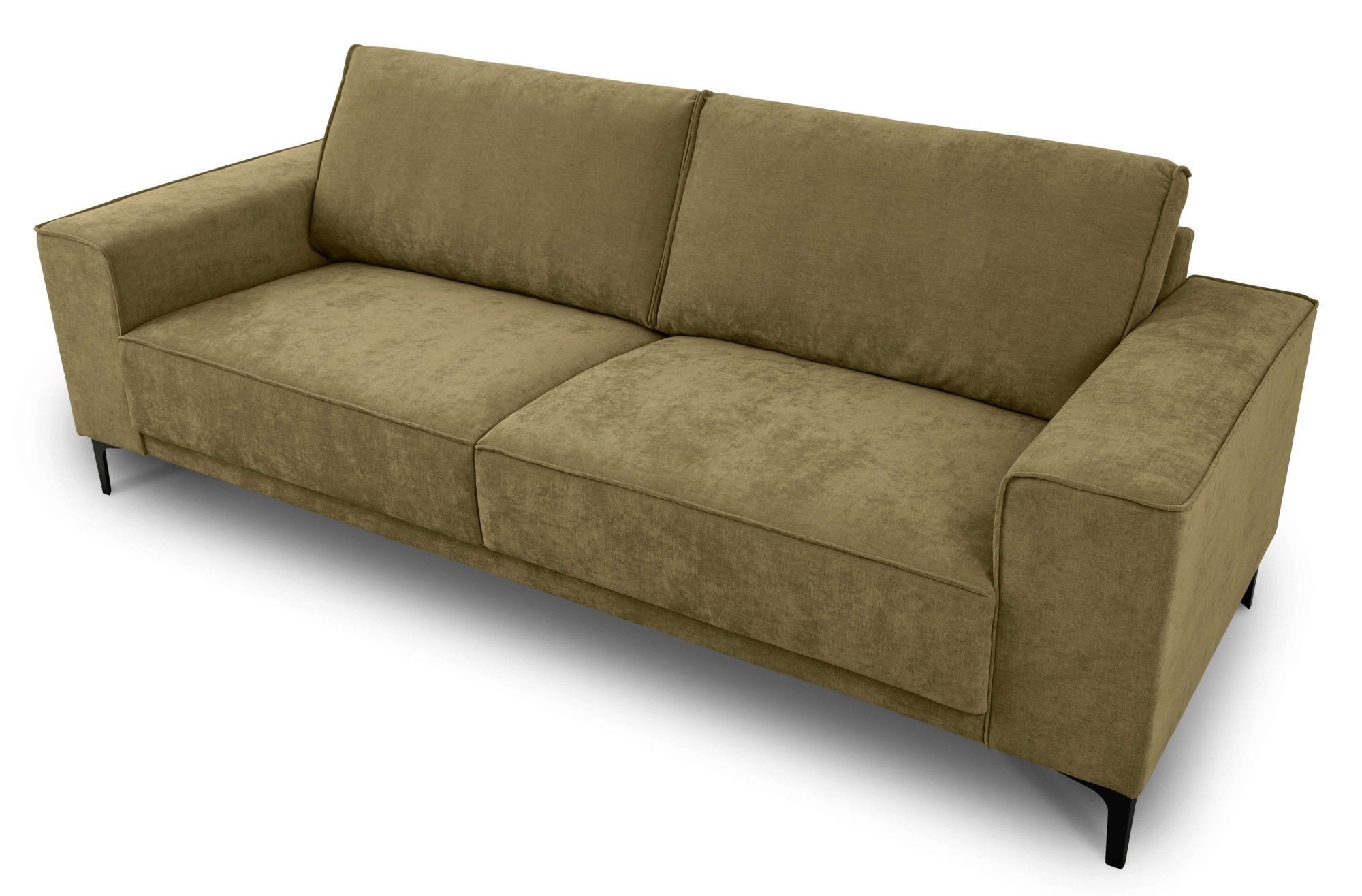 Places of Style 3-Sitzer »3er Sofa Oland, Struktur, Flachgewebe, Luxus-Microfaser, Boucle«, 224 cm, Wellenunterfederung, Skandi-Design, Metallfüße