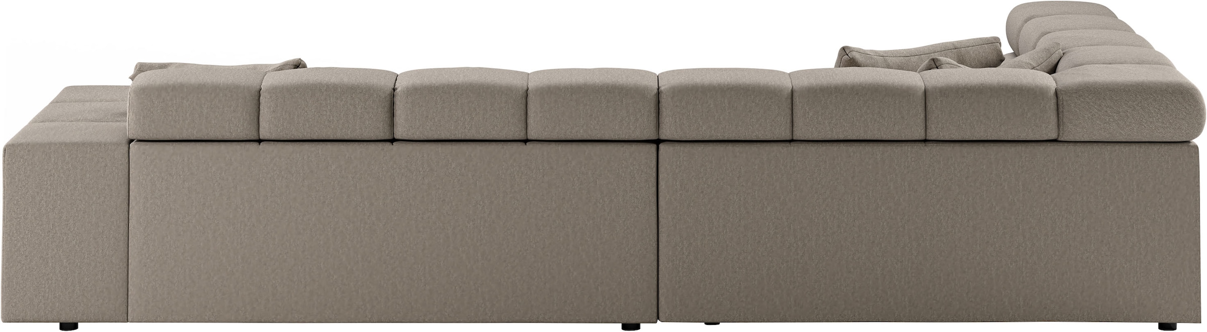 INOSIGN Ecksofa »Ancona incl. Kopfteilverstellung, Breite 319cm, L-Form«, wahlweise motorische Sitztiefenverstellung, auch in Cord + Easy Care