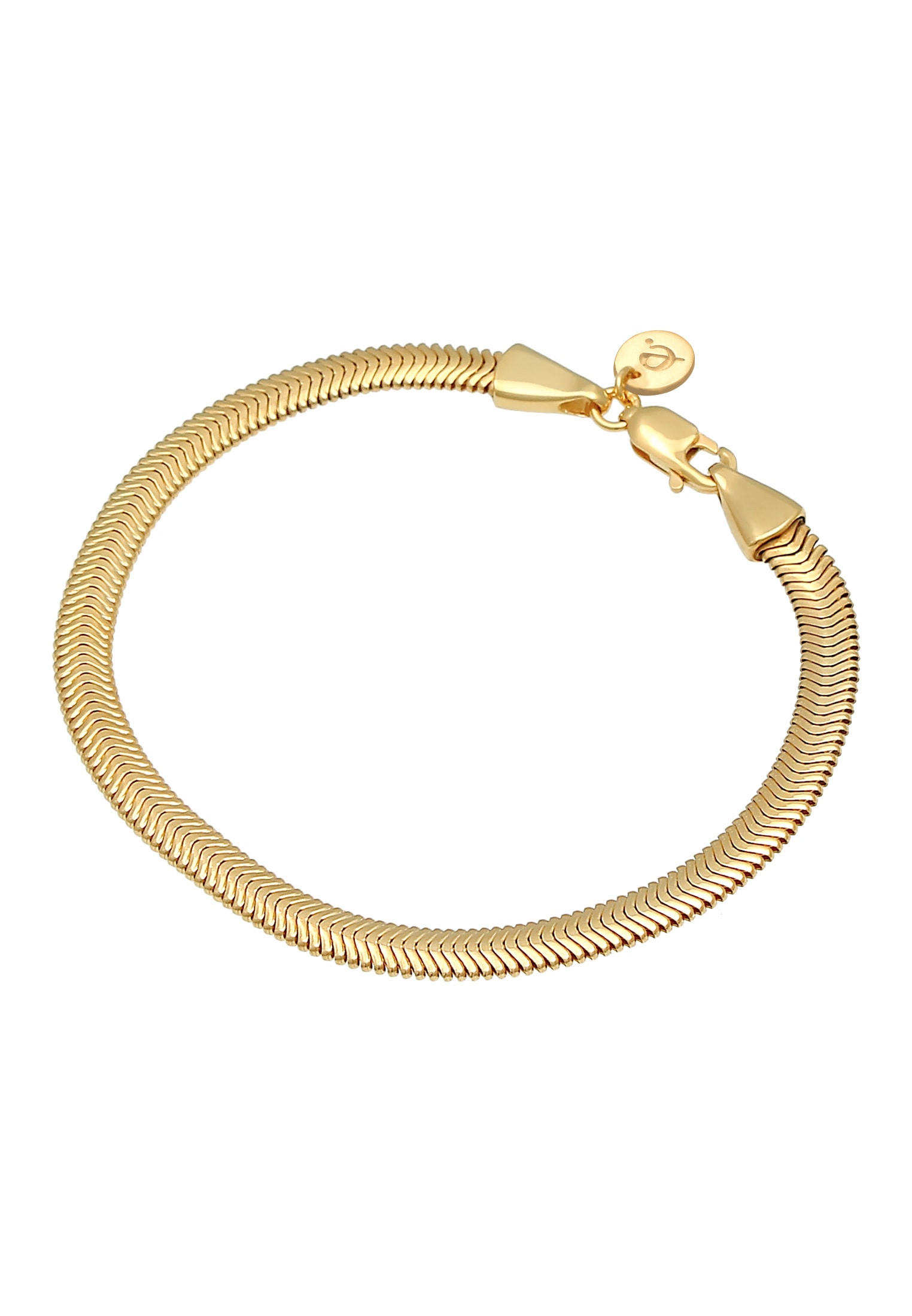 Elli Premium Armkette »Armband Flach Elegant Schlangenkette 925 Silber«