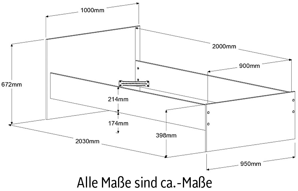 Parisot Jugendzimmer-Set »Pirouette«, (Set, 5 tlg.)
