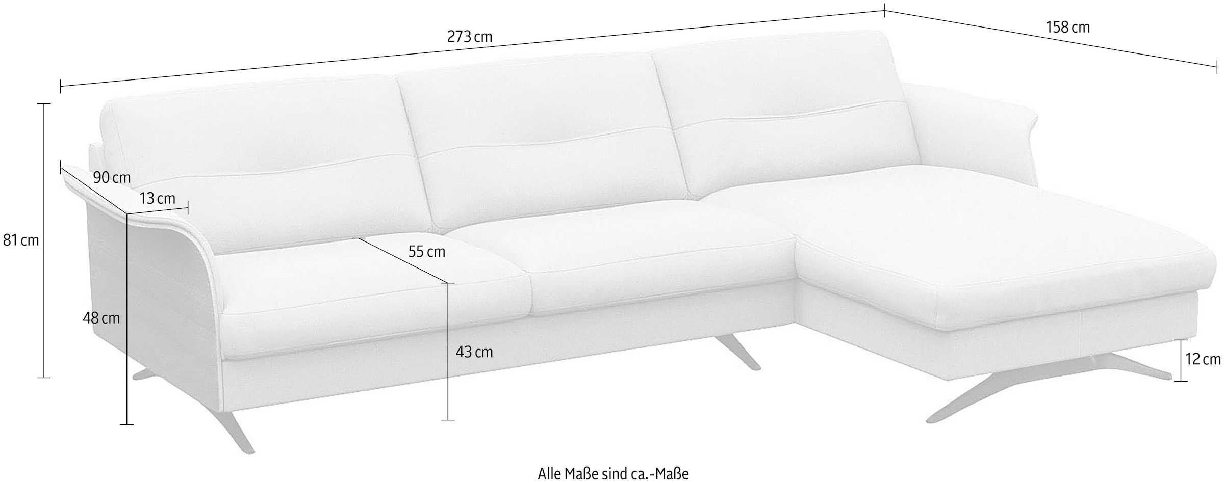 FLEXLUX Ecksofa »Glow, super bequem durch hochwertigem Sitzaufbau mit Federkern, L-Form«, Modernes skandinavisches Design