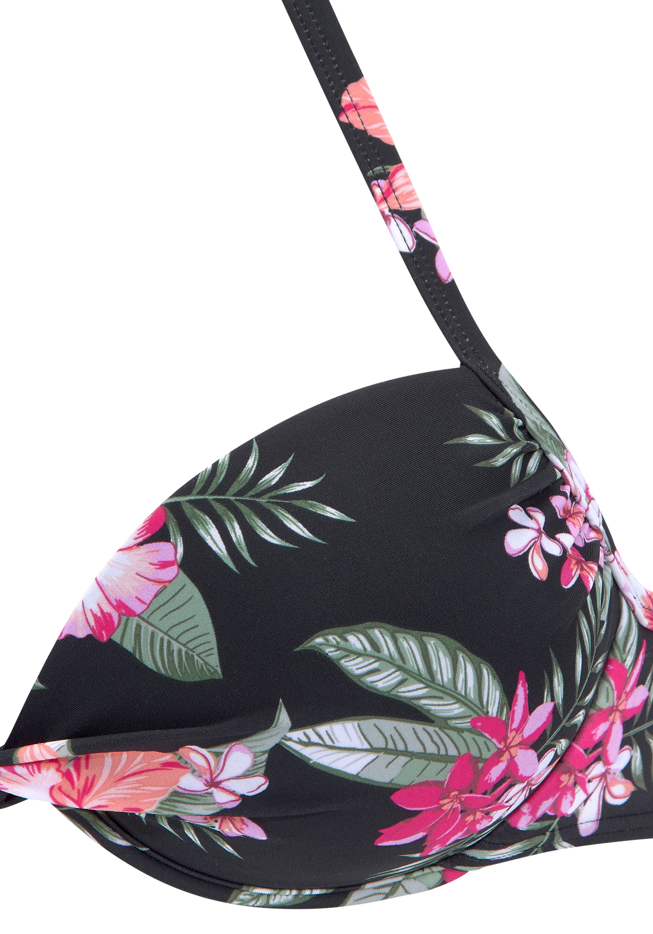 LASCANA Push-Up-Bikini-Top »Santini«, im floralen Design