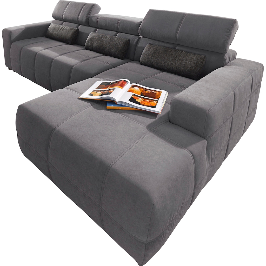 DOMO collection Ecksofa »Brandon große Ausführung B/T/H: 289/177/80 cm, auch in Leder und Cord«