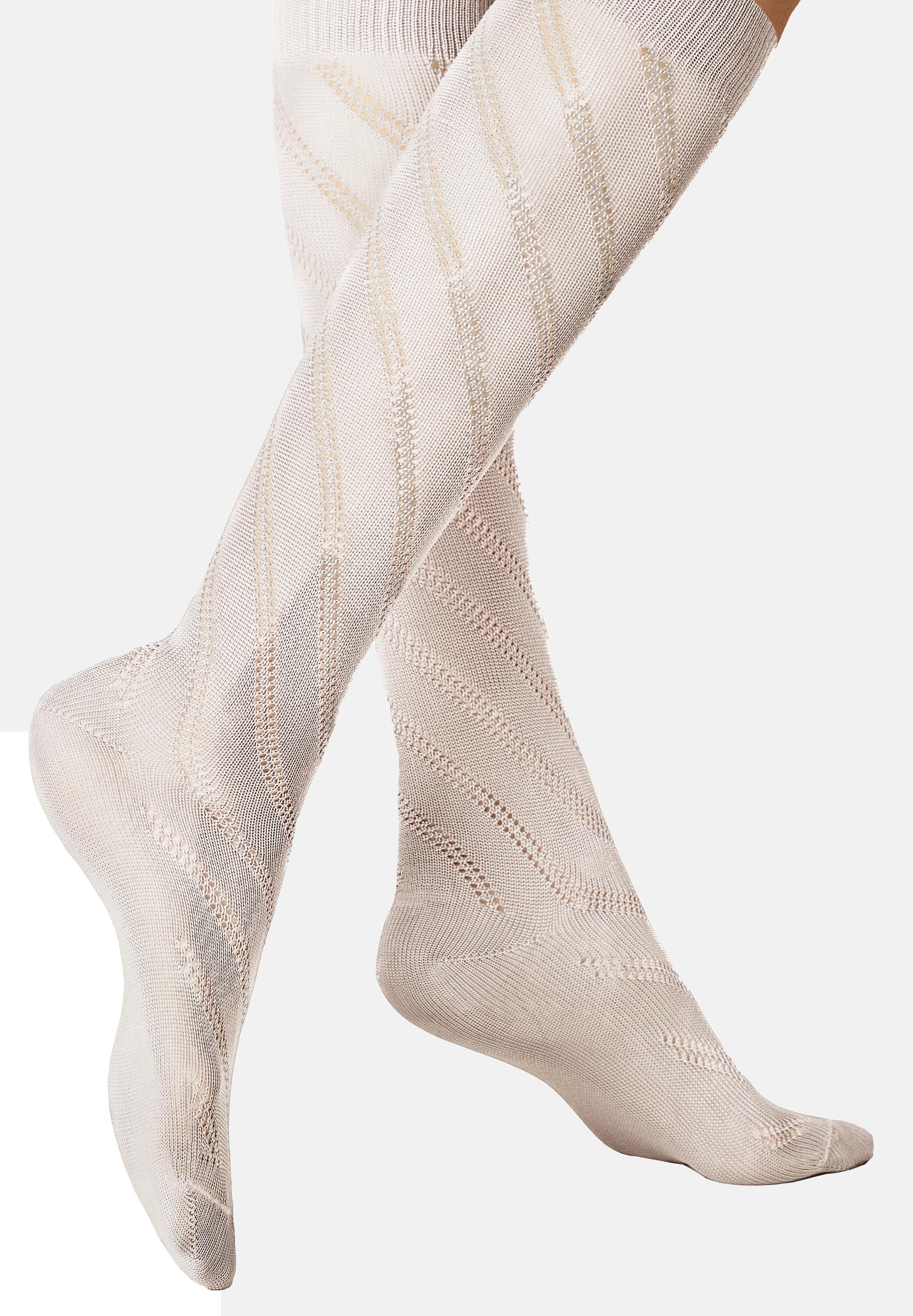 KUNERT Kniestrümpfe »Kniestrumpf Diagonal Crochet«