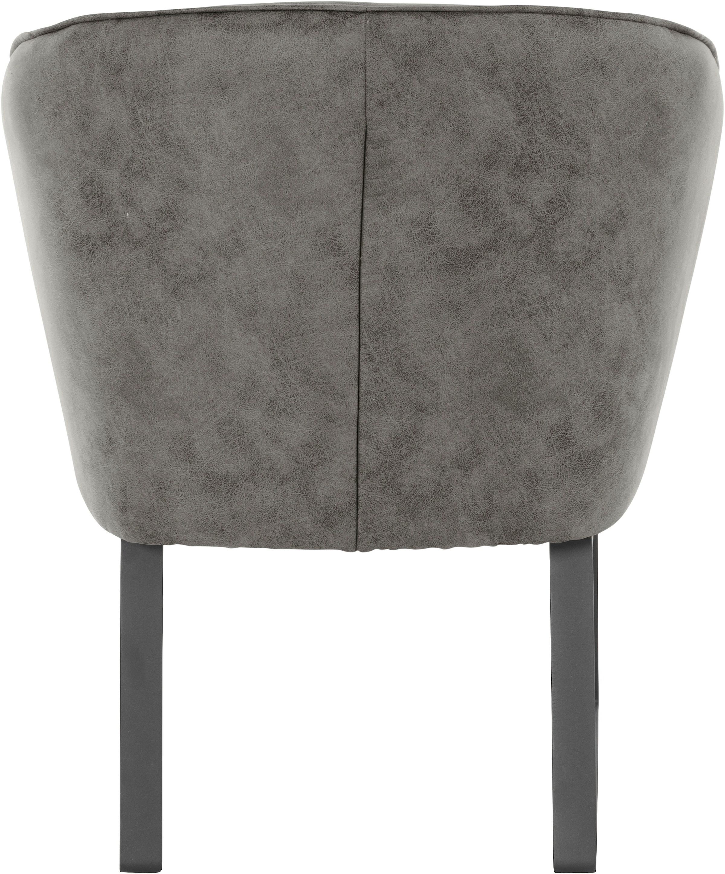 exxpo - sofa fashion Sessel »Americano, Loungesessel«, mit Keder und Metallfüßen, Bezug in verschiedenen Qualitäten, 1 Stck.