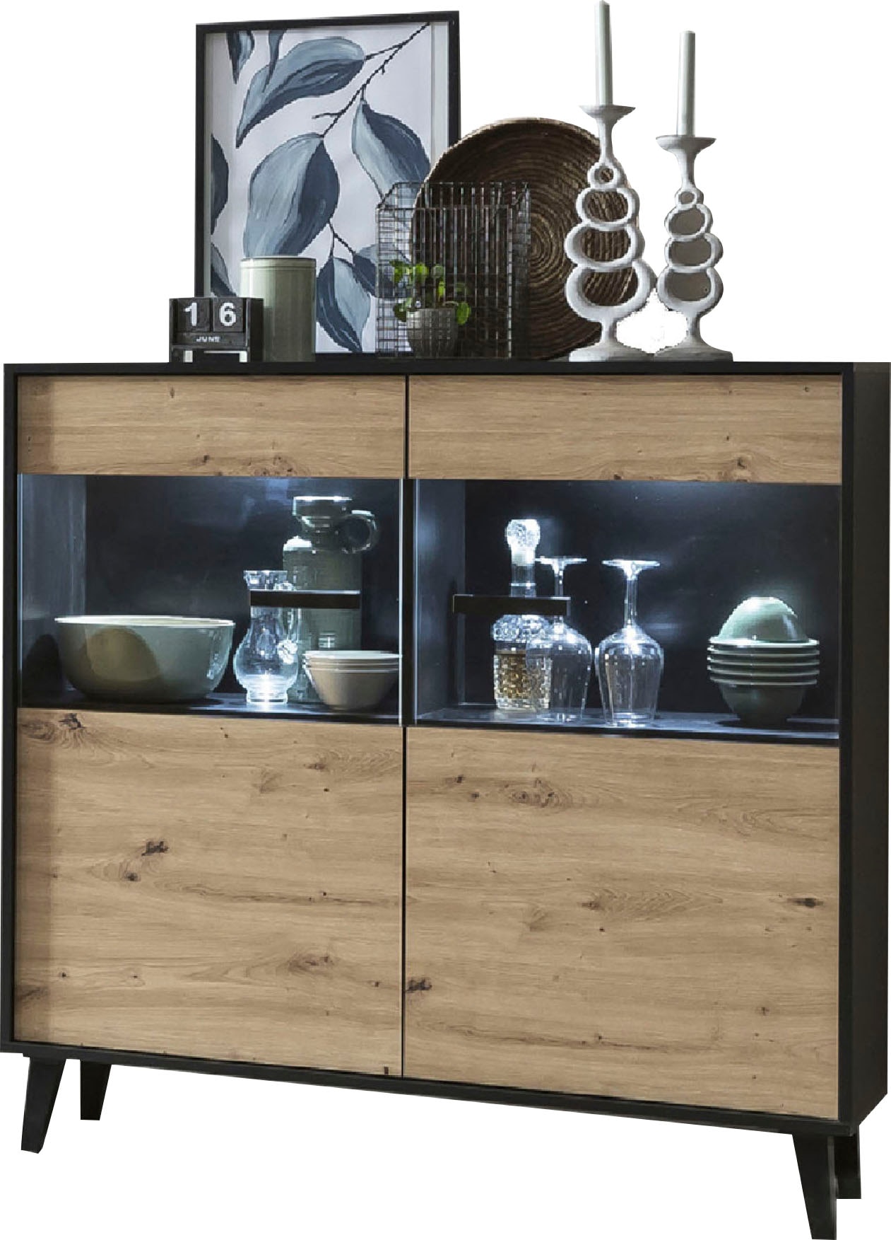 Highboard »ARTONA«, Vitrine, Breite 125 cm