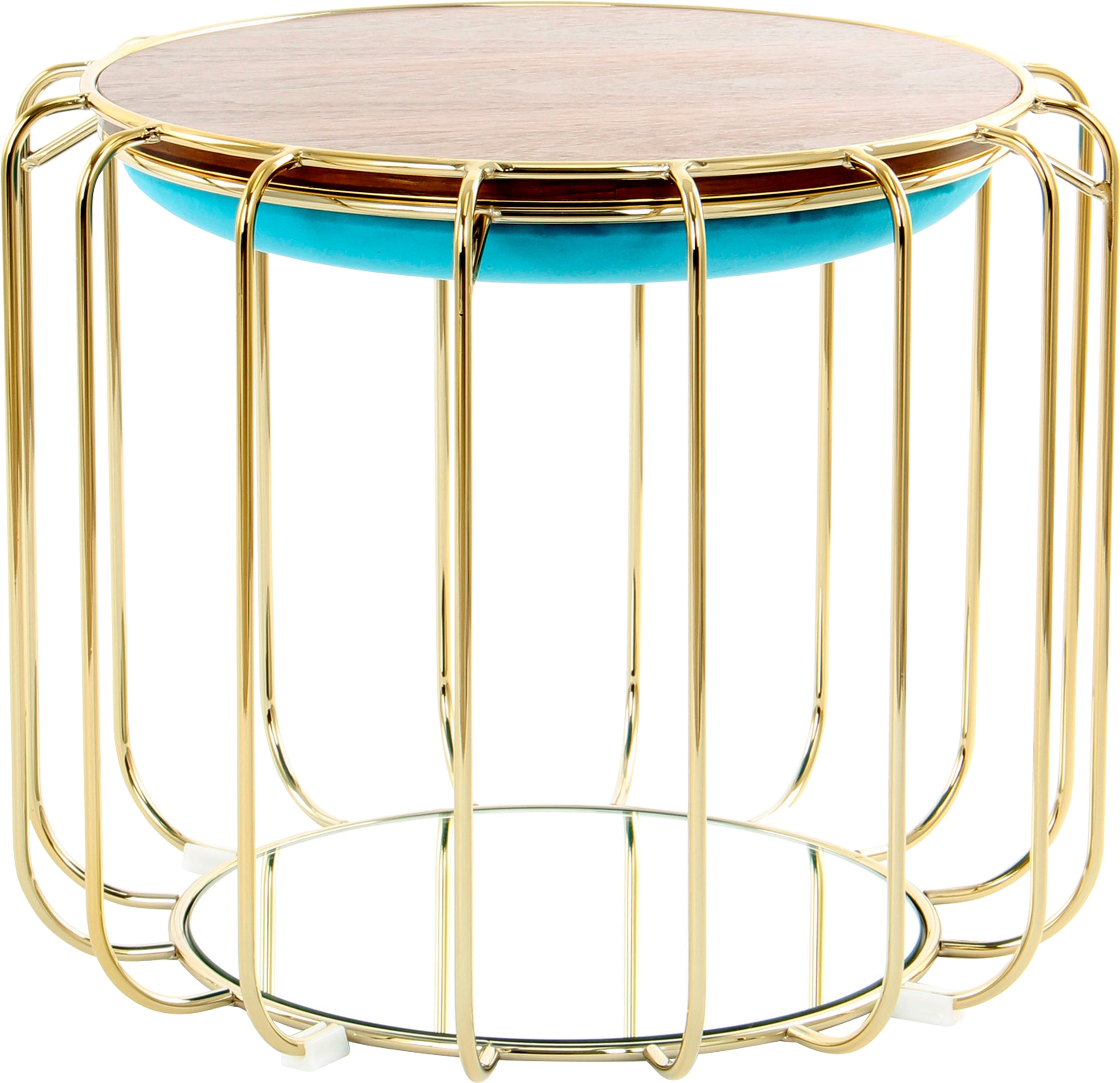 Kayoom Beistelltisch "Pouf Comfortable 110, abnehmbares und wendbares Oberteil" 1 Stk. tlg. praktisch umzuwandeln in Tisch oder Hocker, mit Spiegelglas