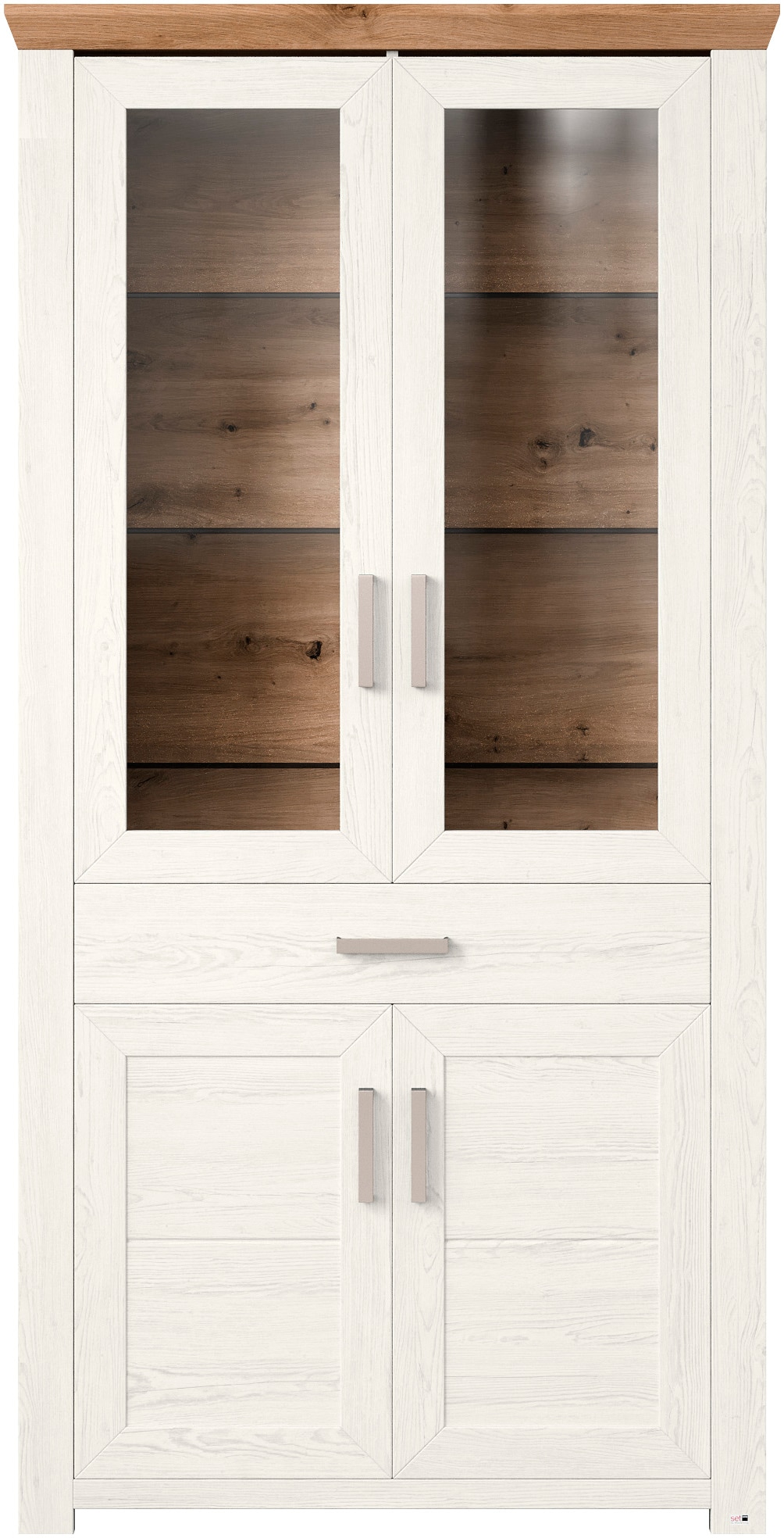 set one by Musterring Standvitrine »York« Typ 18, mit zwei Glastüren, in 3 Farbvarianten, Höhe 207 cm