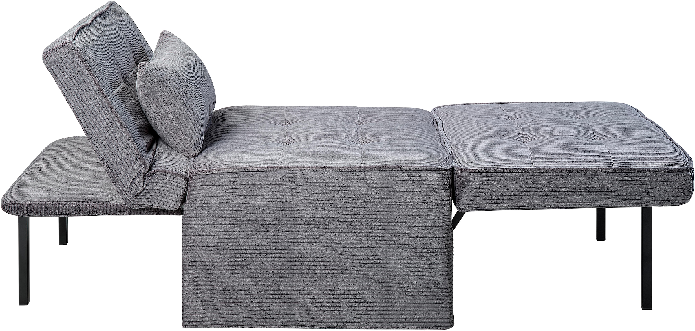 ATLANTIC home collection Schlafsofa »Finn«, wandelbar zum Loungesessel, Relaxliege und Gästebett, inkl. Kissen