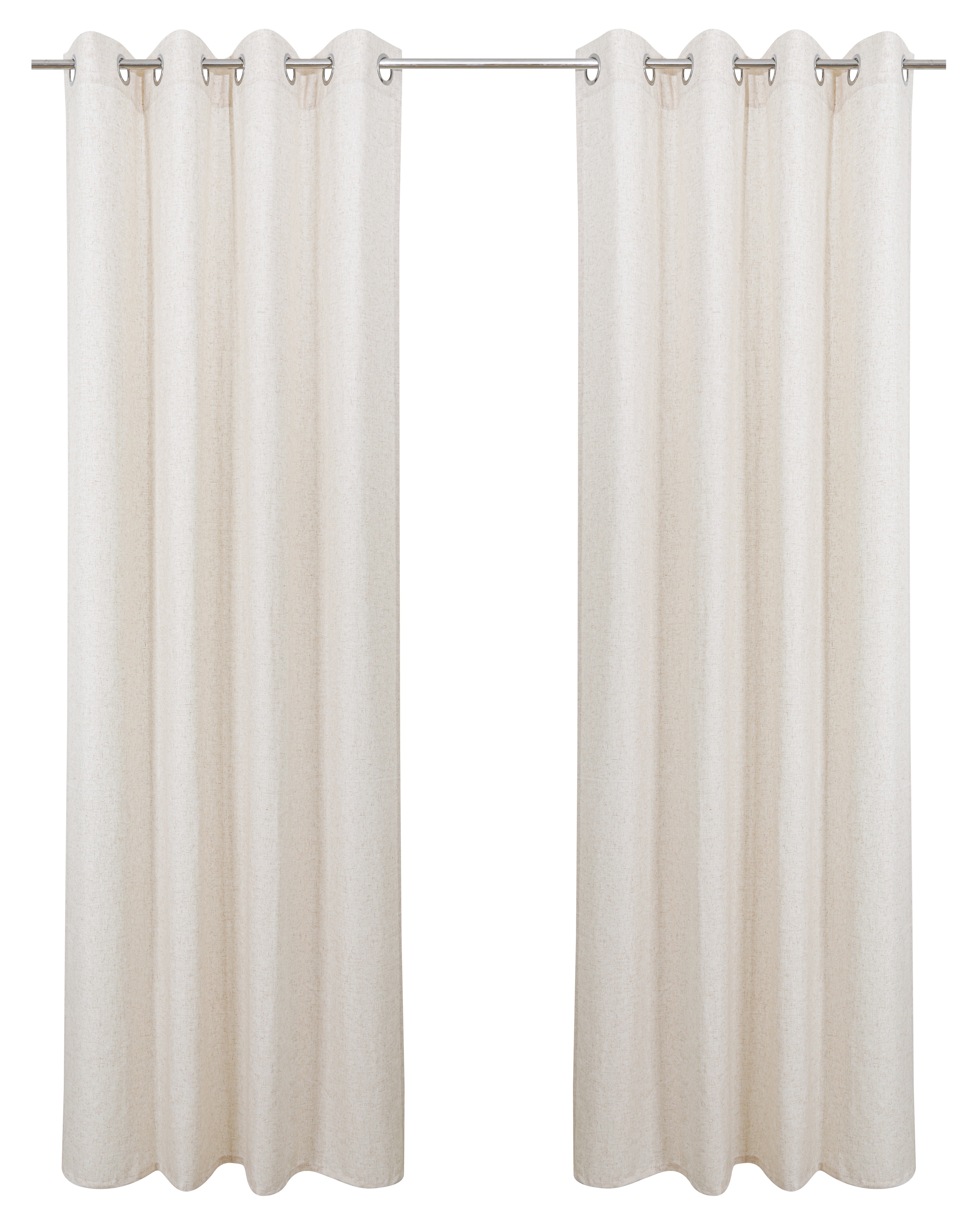 my home Gardine »Rudy«, (2 St.), Halbtransparent, Leinenlook, Polyester-Leinen-Mischung, 2er Set