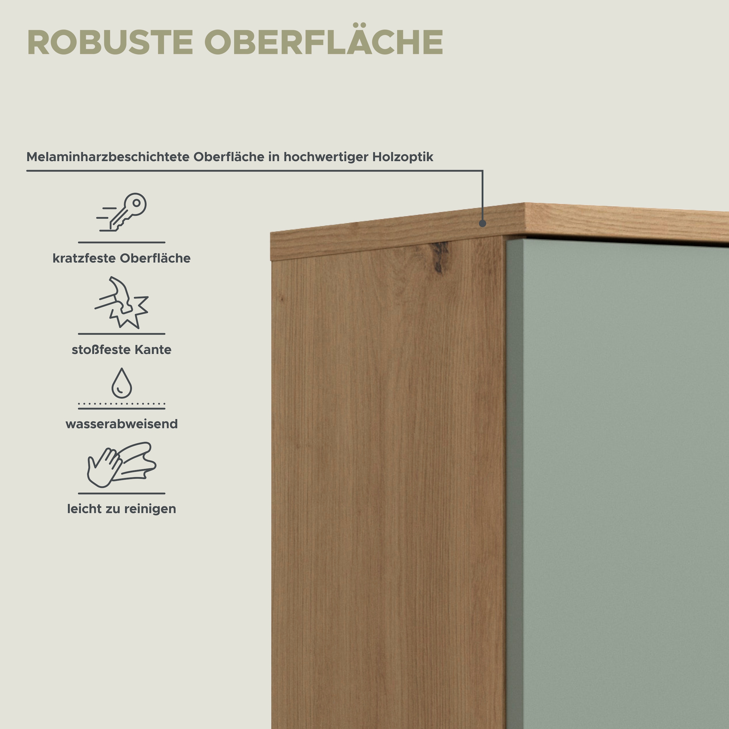 welltime Hängeschrank »LUCCA, Breite 35cm, 1 Tür (TA wechselbar), 2 Einlegeböden«