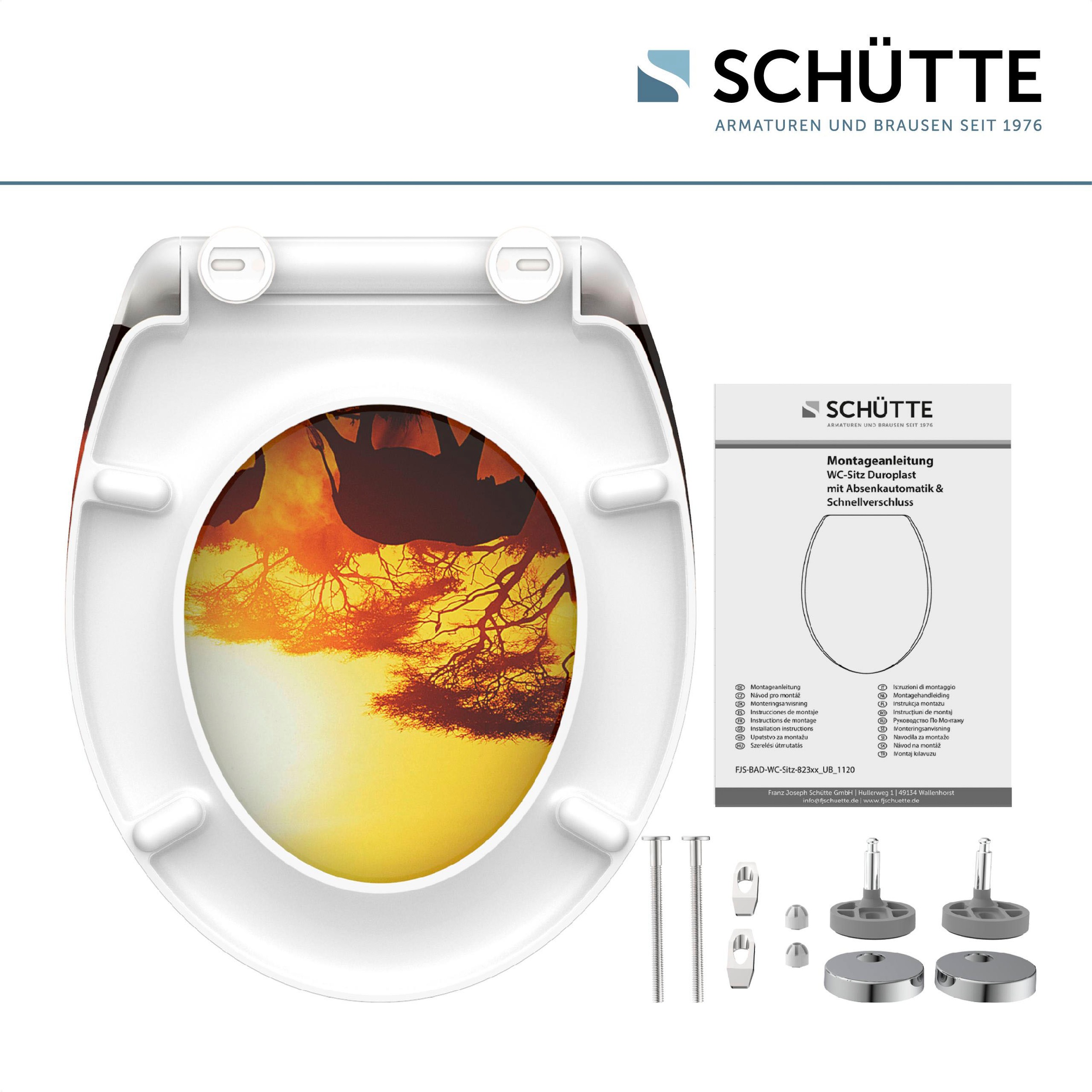 Schütte WC-Sitz »Africa«, Duroplast, mit Absenkautomatik und Schnellverschluss
