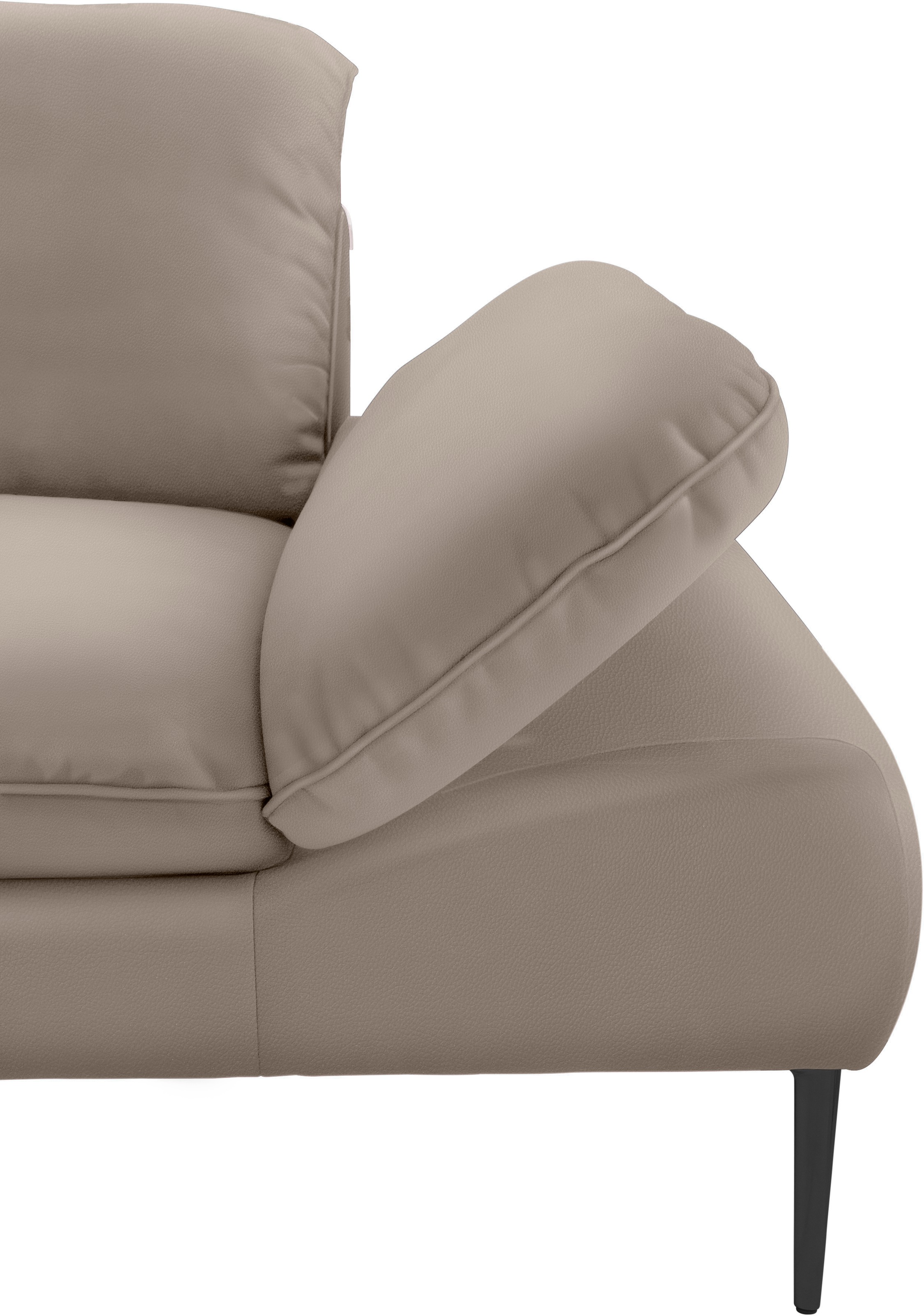 W.SCHILLIG Ecksofa »enjoy&MORE, Designsofa, elegant und bequem, L-Form«, Sitztiefenverstellung, Füße schwarz pulverbeschichtet, Breite 310 cm