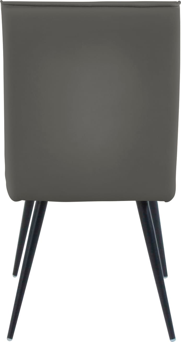 K+W Komfort & Wohnen 4-Fußstuhl »Giacomo I«, 1 St., Leder CLOUD, 4- Fußstuhl mit umlaufenden 4mm Keder am Rücken und Sitz, Metallfüße