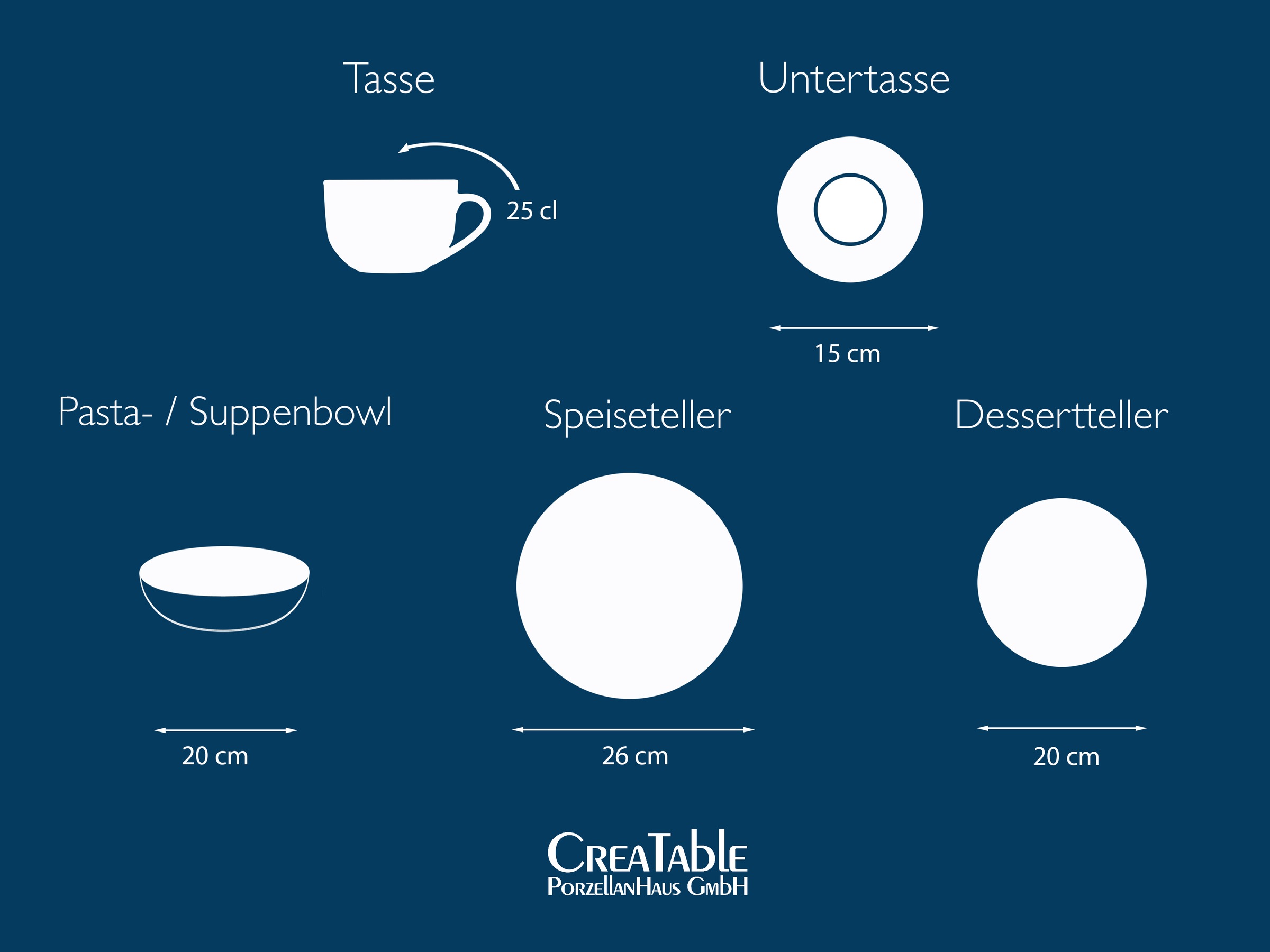 CreaTable Kombiservice »Chef Collection«, (Set, 30 tlg.), Made in Europe
