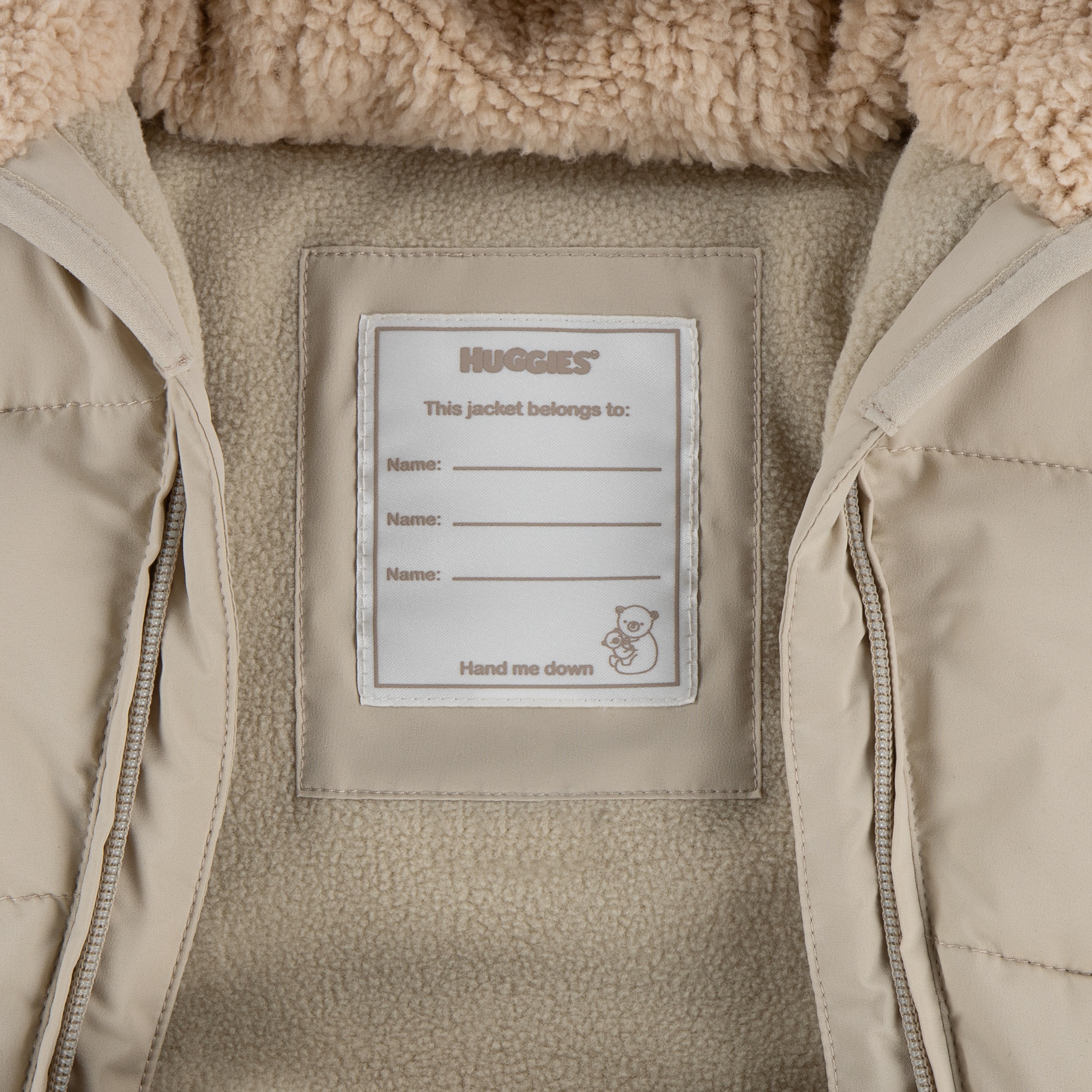 HUGGIES babywear Schneeoverall Schneeanzug für Girls und Boys mit Kapuze und Hasenohren