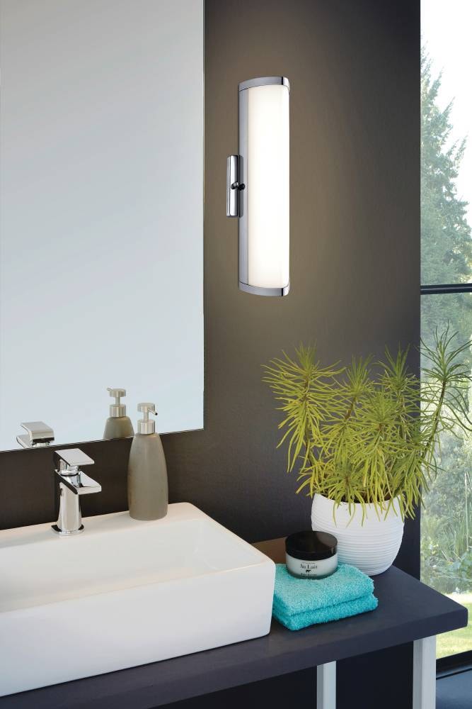 EGLO LED Wandleuchte »GITA 2 Wandlampe, Chrom, weiß, IP44, Spiegelleuchte, Badezimmerlampe« LED-Board Warmweiß Feuchtraumleuchte, Badezimmer, elegant, minimalitisch