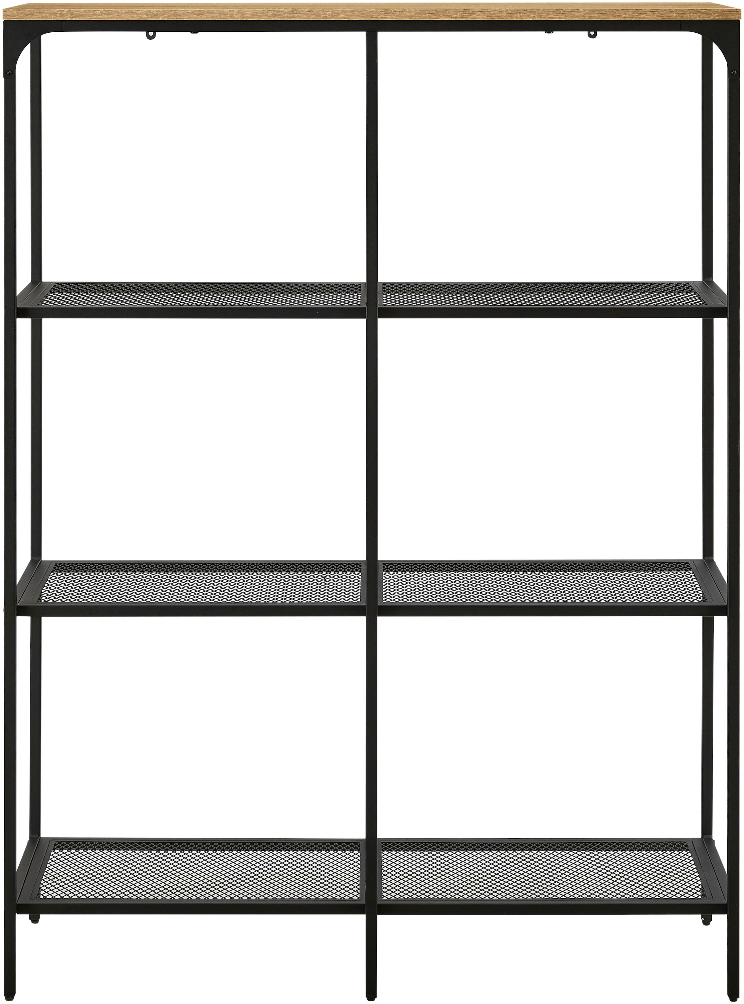 OTTO home Mehrzweckregal »Amance« natürliche ABS-Kanten, robustes Metallgestell, Höhe 136 cm