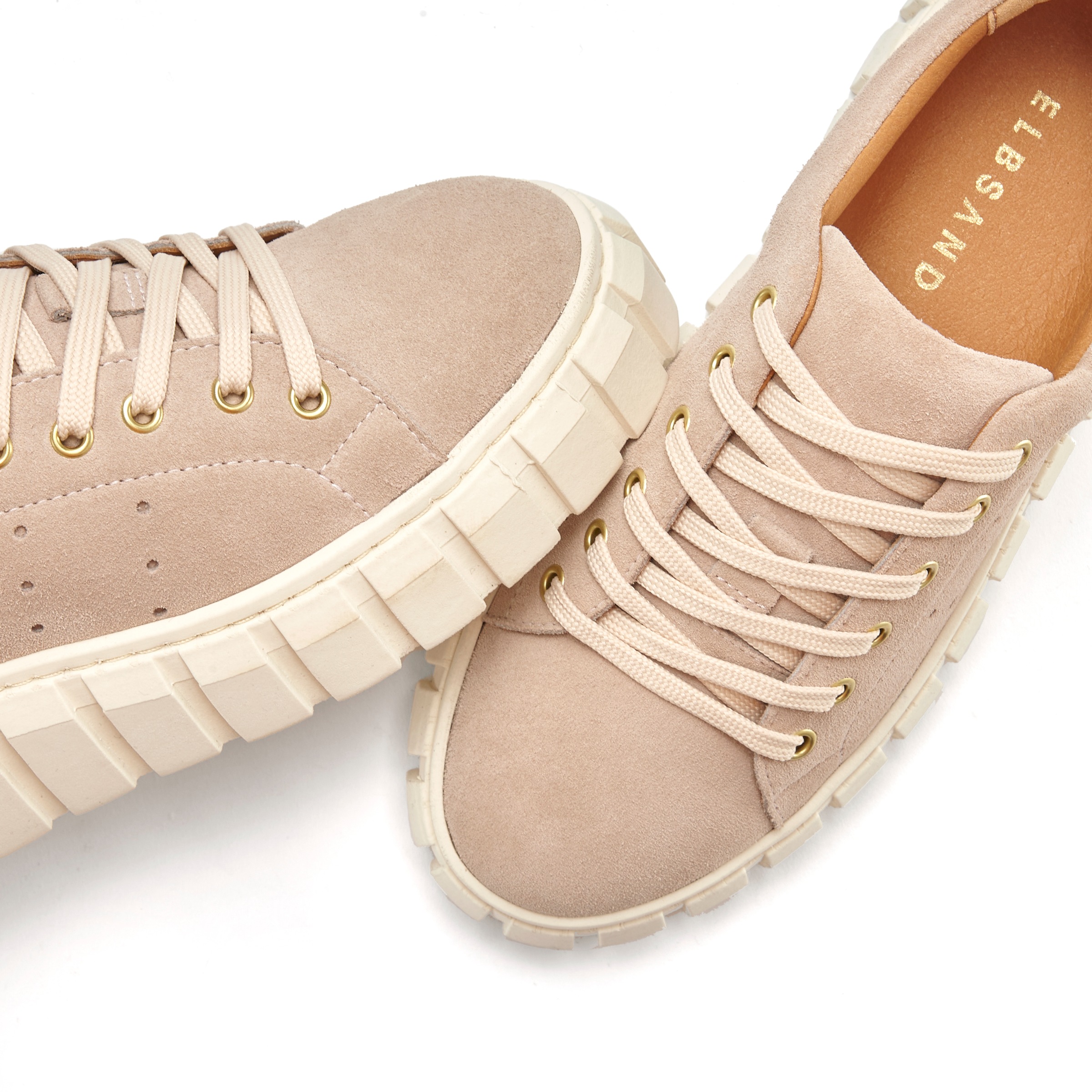 Elbsand Sneaker, Freizeitschuh, Schnürhalbschuh, Halbschuh aus Leder mit Plateausohle
