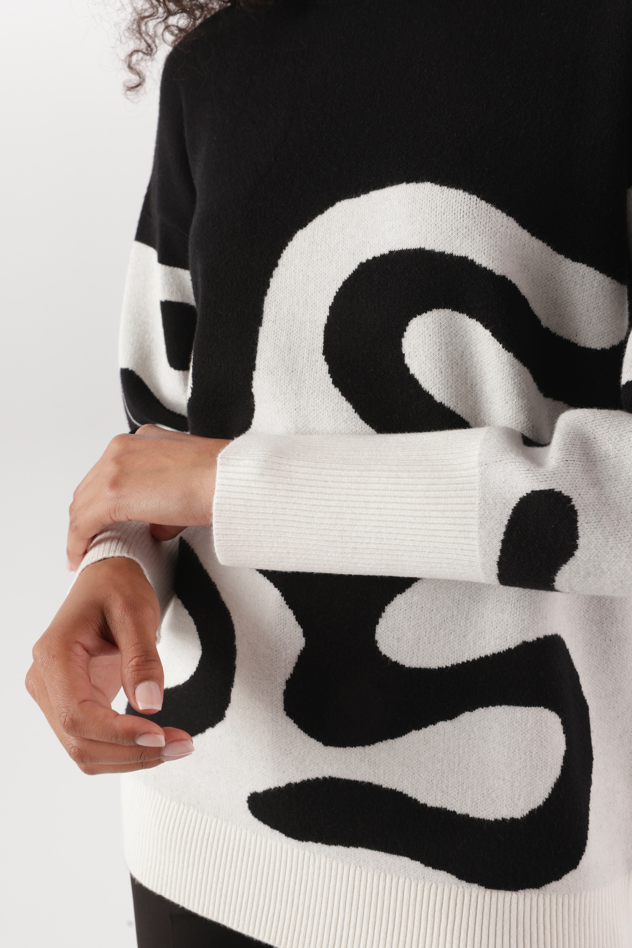 Aniston SELECTED Strickpullover mit modisch kurzem Stehkragen - NEUE KOLLEKTION