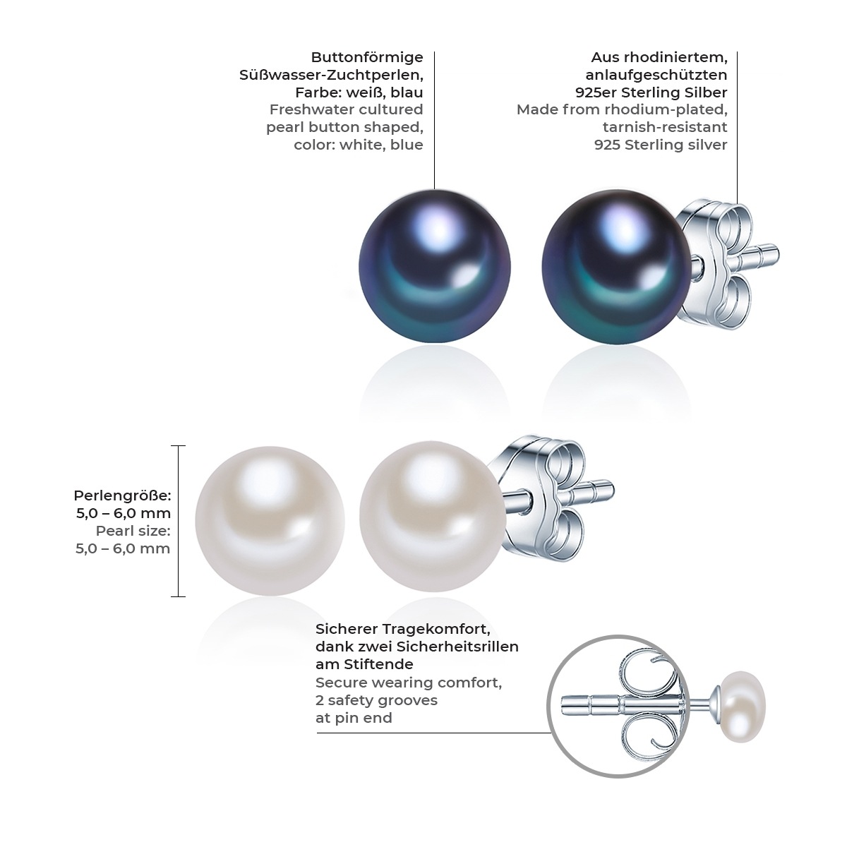 Valero Pearls Schmuckset »Set: X431« (2 Stk. tlg.)  aus Sterling Silber