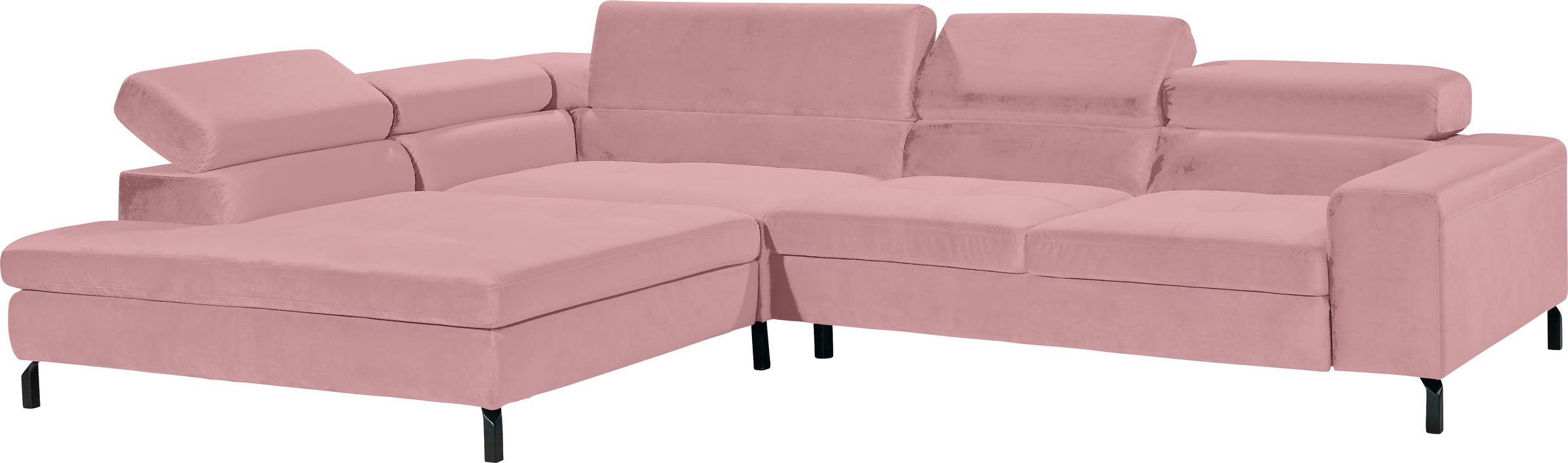 GALLERY M branded by Musterring Ecksofa »Felicia Due L-Form«, Wahlweise mit Sitzvorzug, inkl. Kopfteilverstellung, Sitzhöhe 40 cm