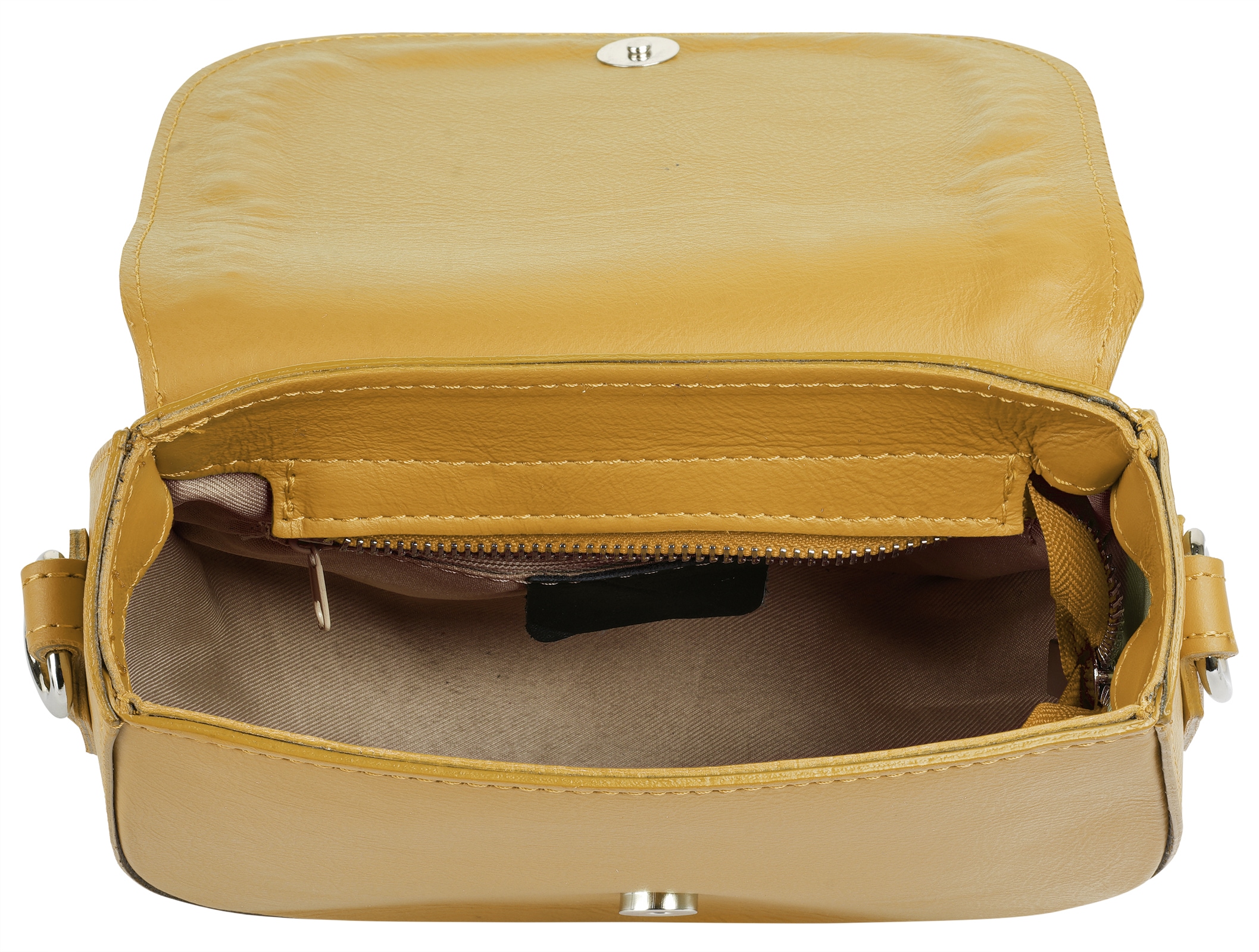 Cluty Umhängetasche, echt Leder, Made in Italy
