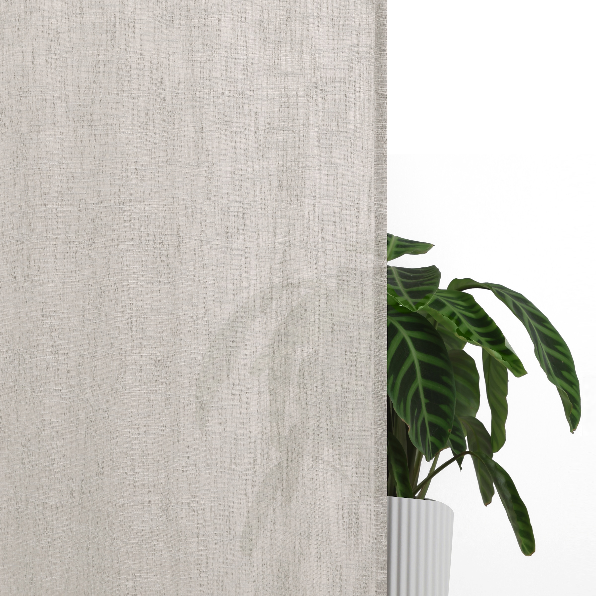 Bruno Banani Gardine »Jaden«, (1 St.), modern, zeitloser Schal, Leinenoptik